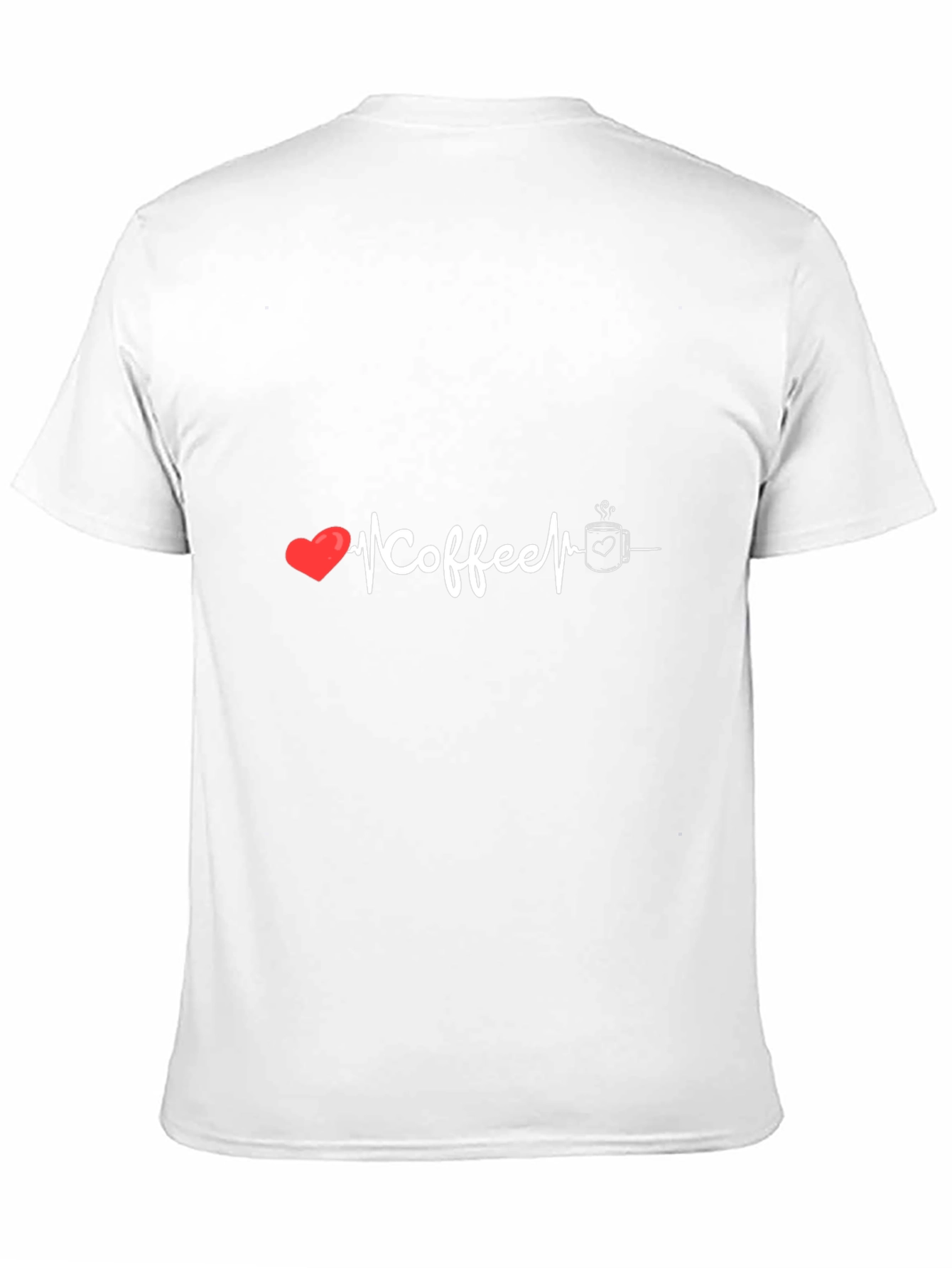 Coffee Heartbeat Graphic Tee - Black T-Shirt