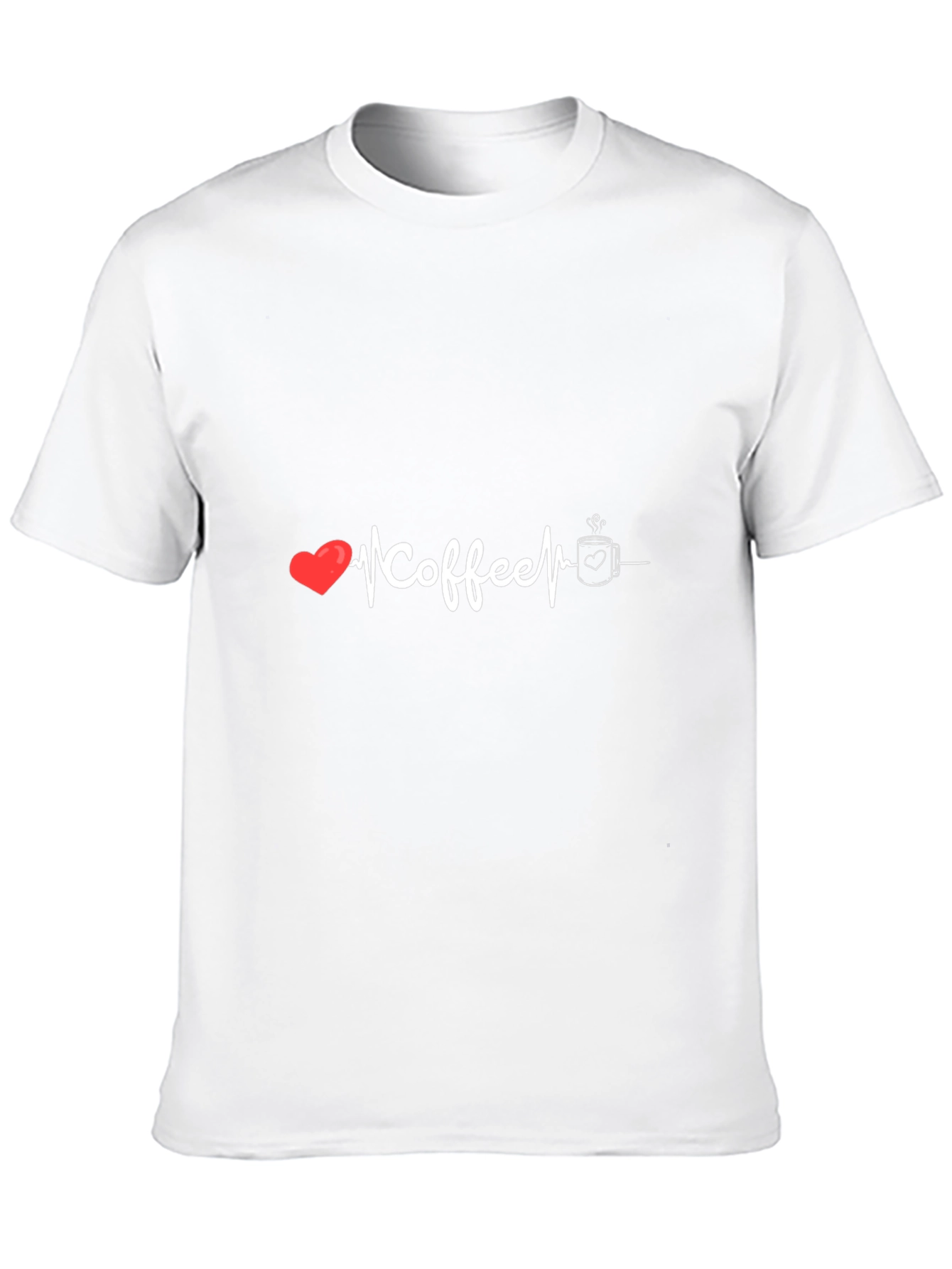 Coffee Heartbeat Graphic Tee - Black T-Shirt