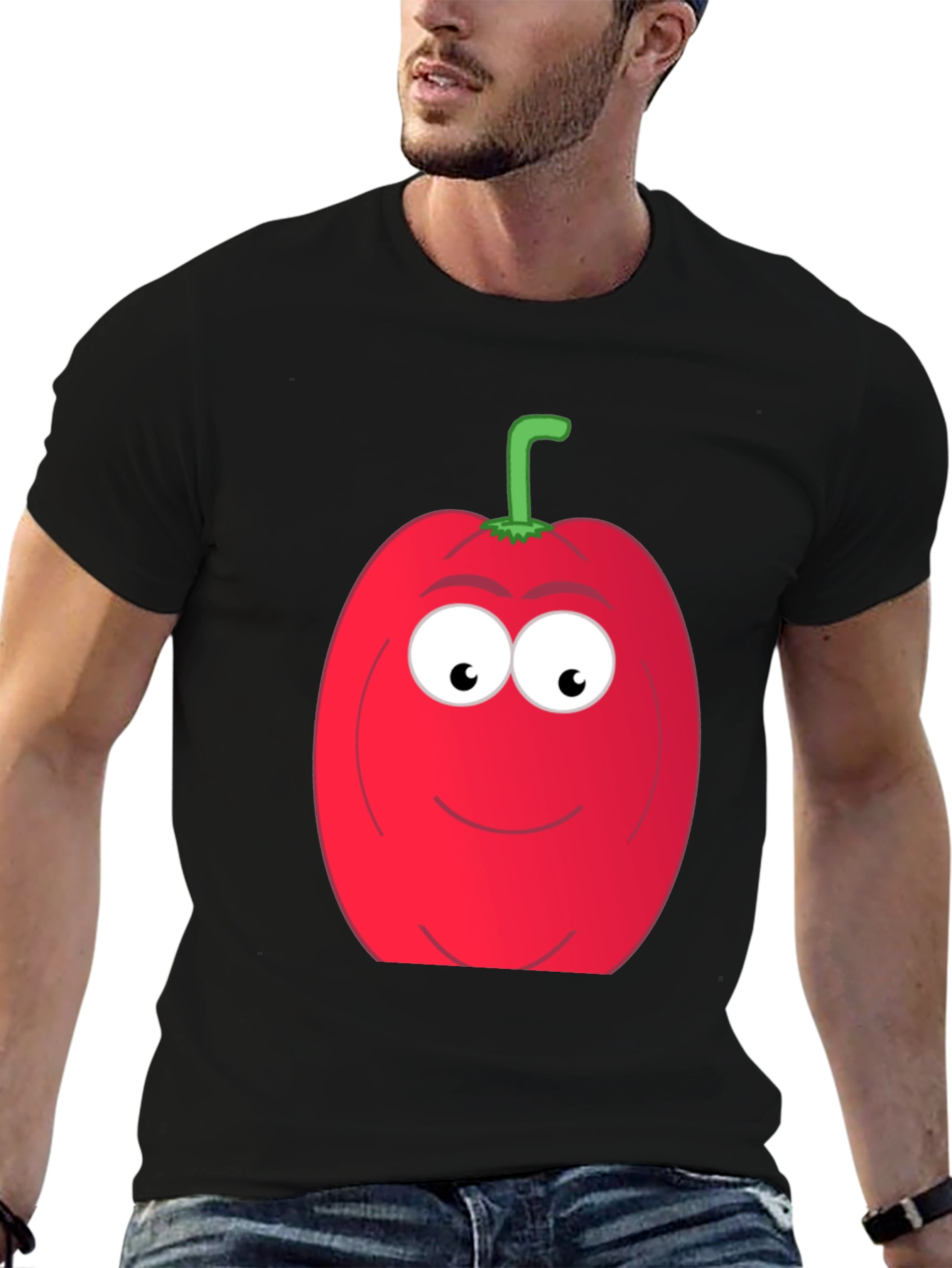 Funny Red Pepper Cartoon T-Shirt