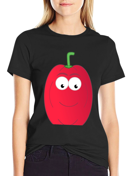 Funny Red Pepper Cartoon T-Shirt