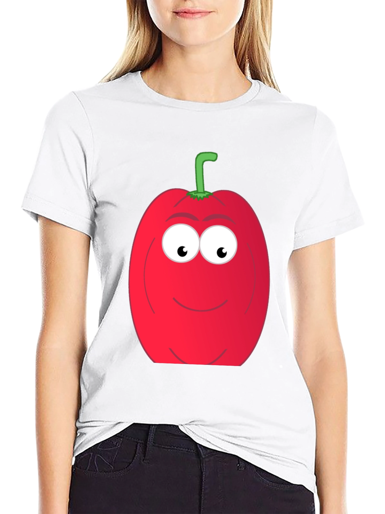 Funny Red Pepper Cartoon T-Shirt