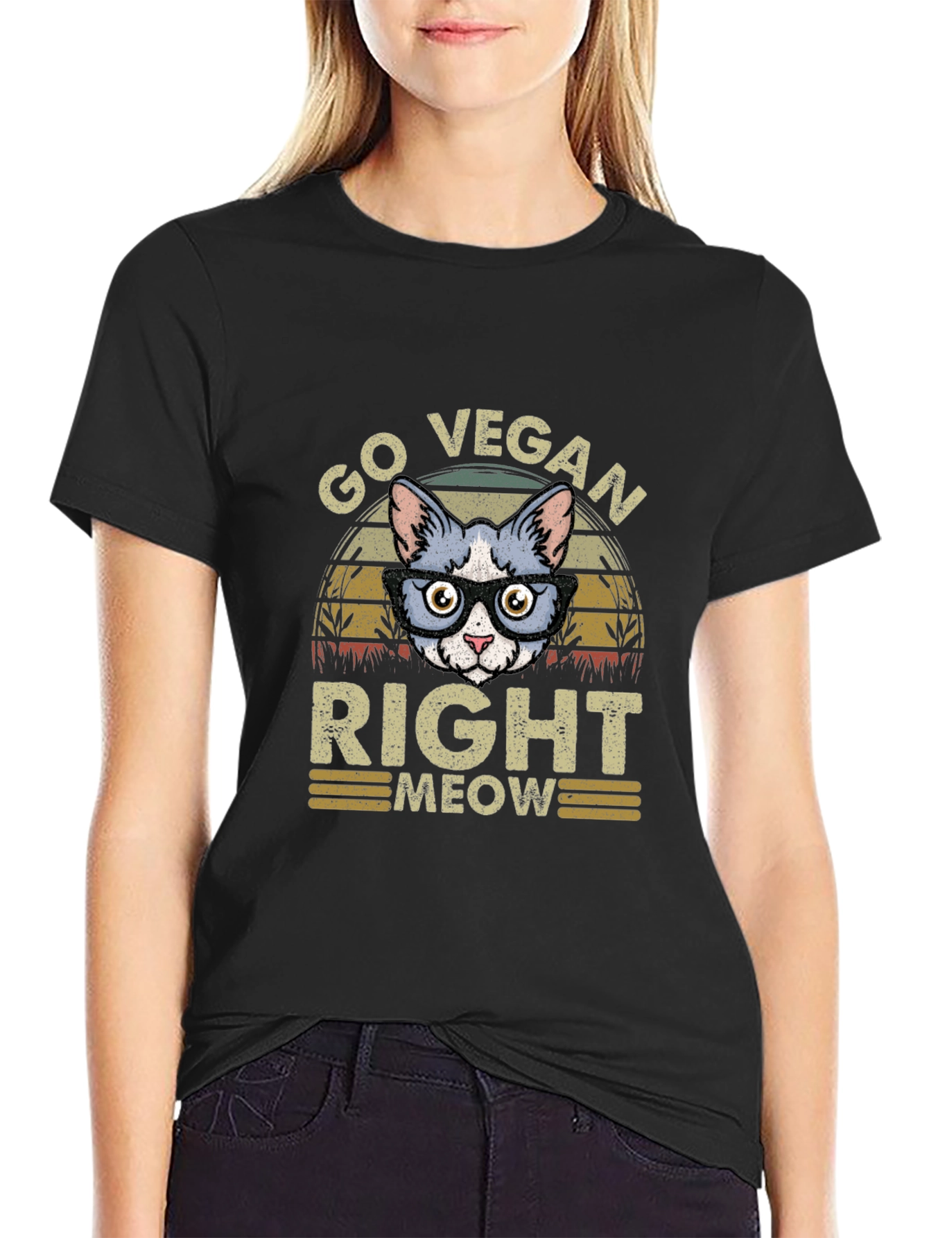 Go Vegan Right Meow T-Shirt