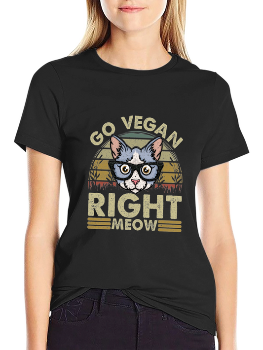 Go Vegan Right Meow T-Shirt