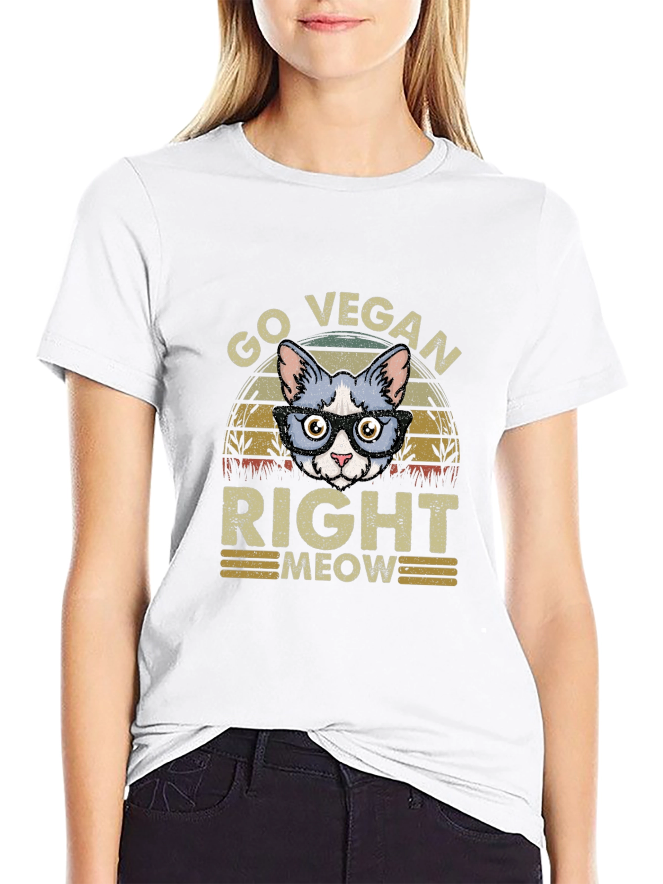 Go Vegan Right Meow T-Shirt
