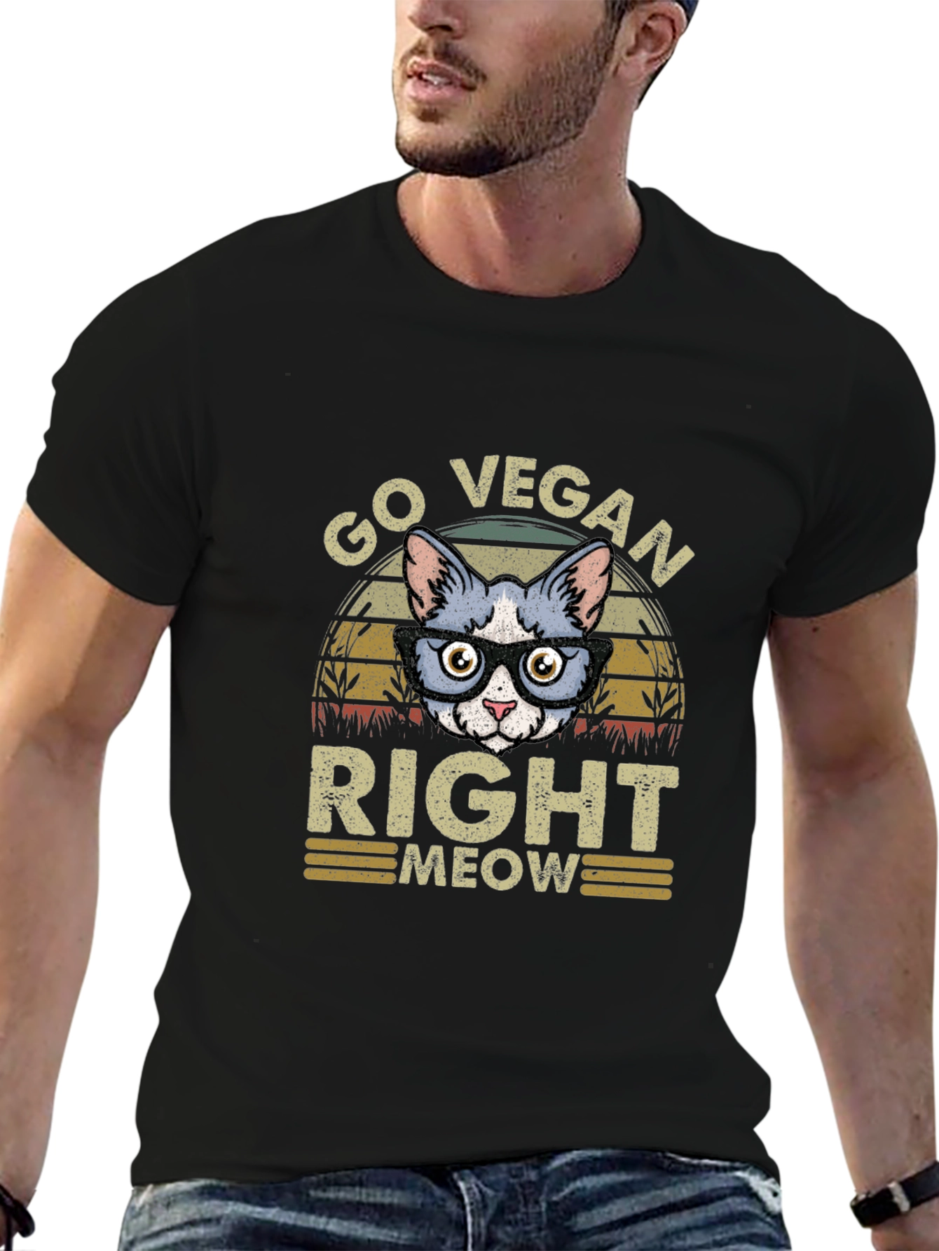 Go Vegan Right Meow T-Shirt