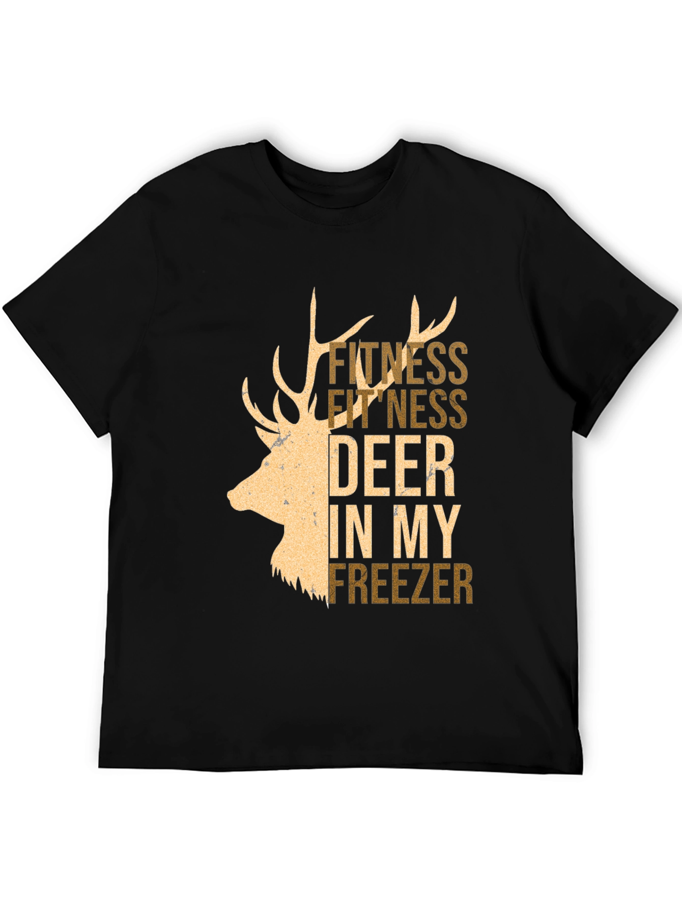 Fitness Deer In My Freezer Graphic Tee - Black