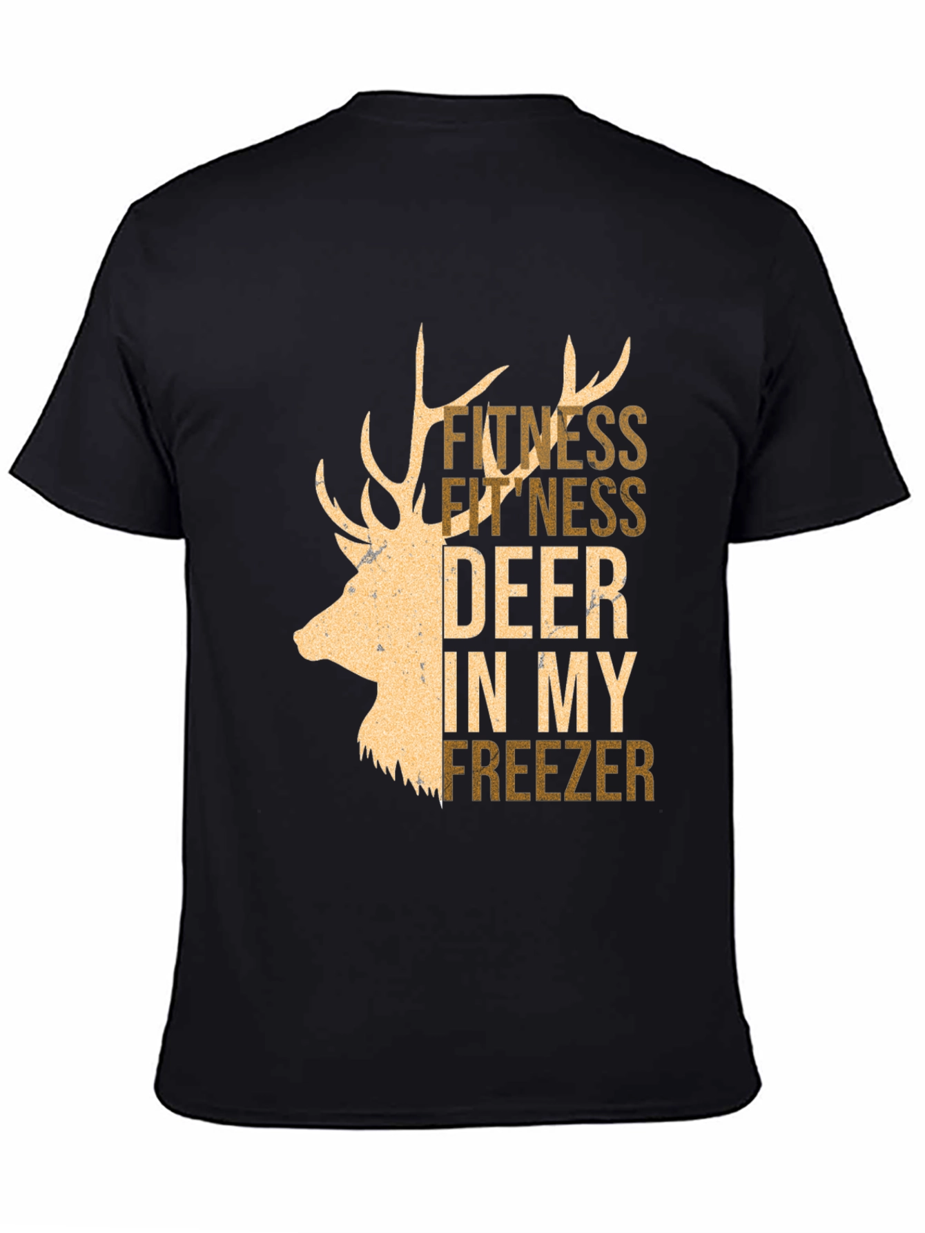 Fitness Deer In My Freezer Graphic Tee - Black