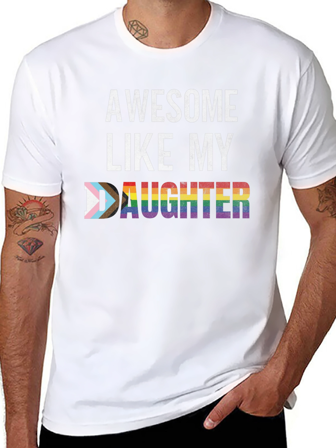 Awesome Like My Daughter LGBT Pride T-Shirt