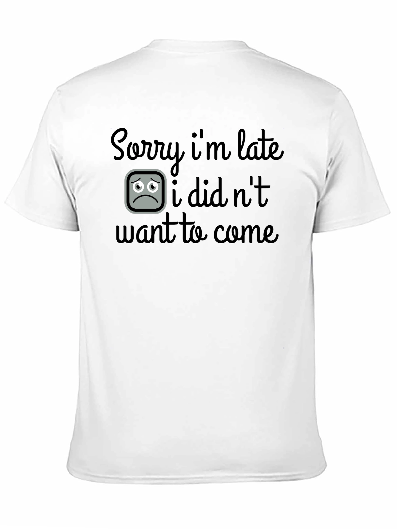 Sorry Im Late Graphic T-Shirt - Black