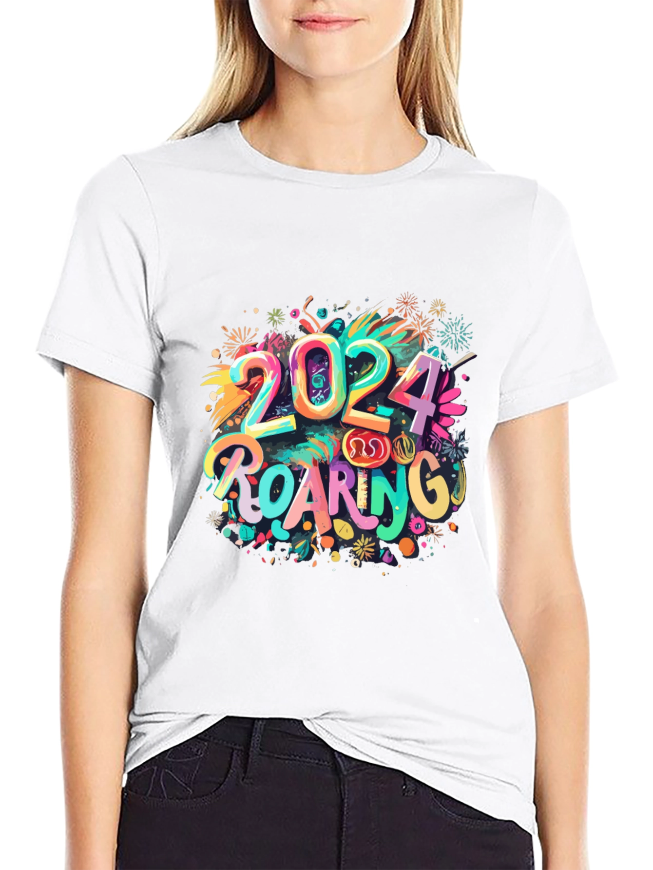 Roaring 2024 T-Shirt: New Year Celebration Tee
