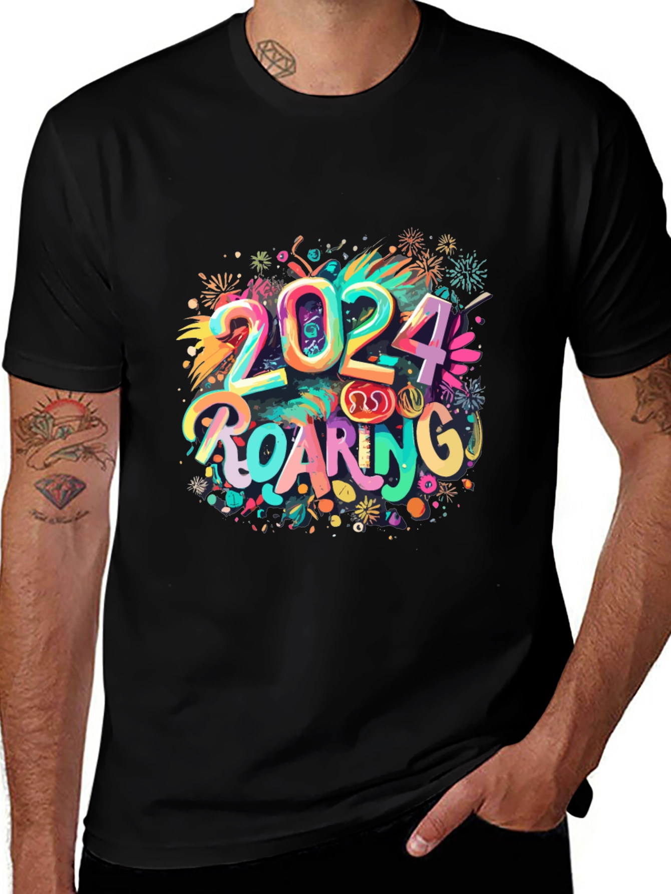 Roaring 2024 T-Shirt: New Year Celebration Tee