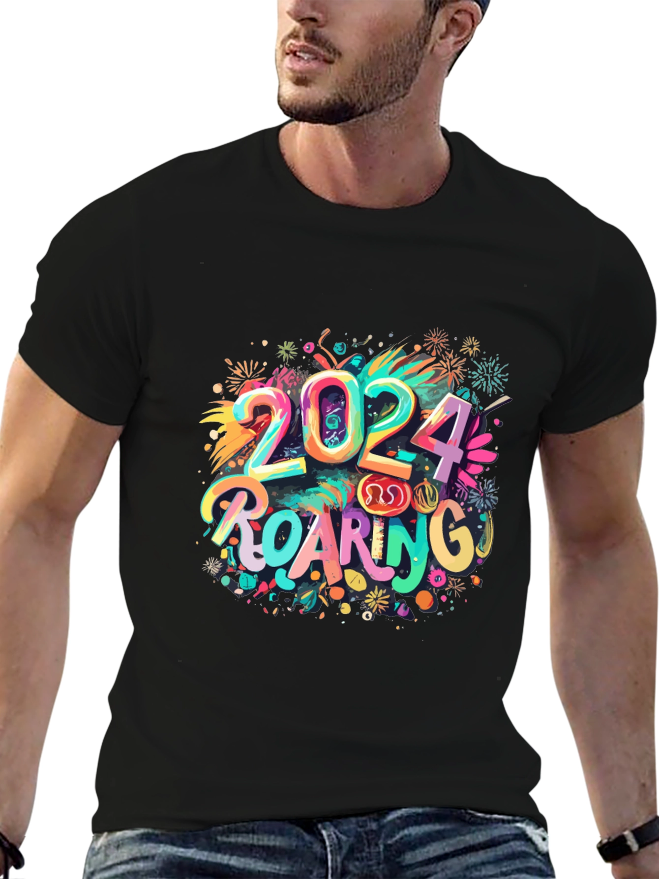 Roaring 2024 T-Shirt: New Year Celebration Tee