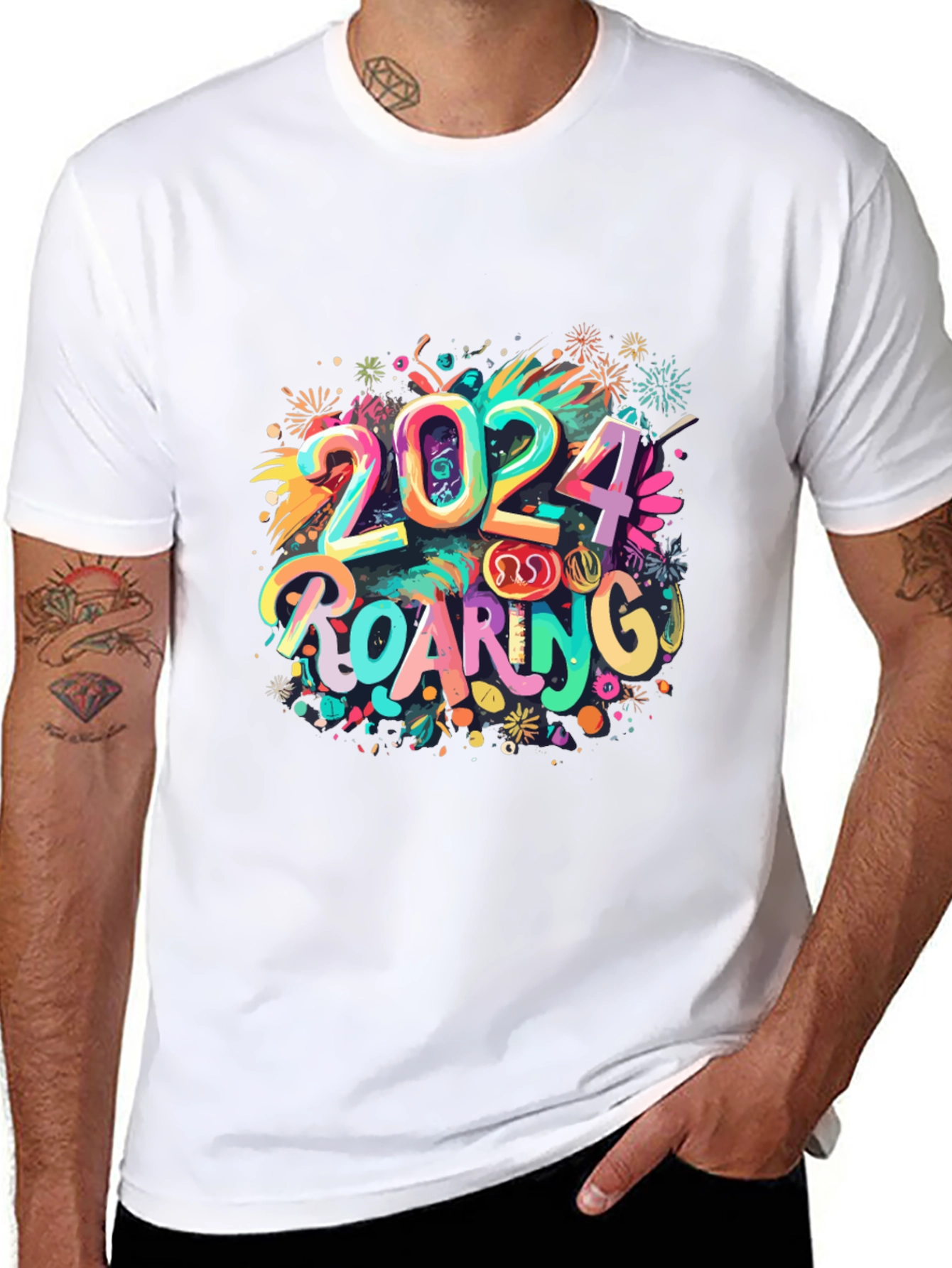 Roaring 2024 T-Shirt: New Year Celebration Tee