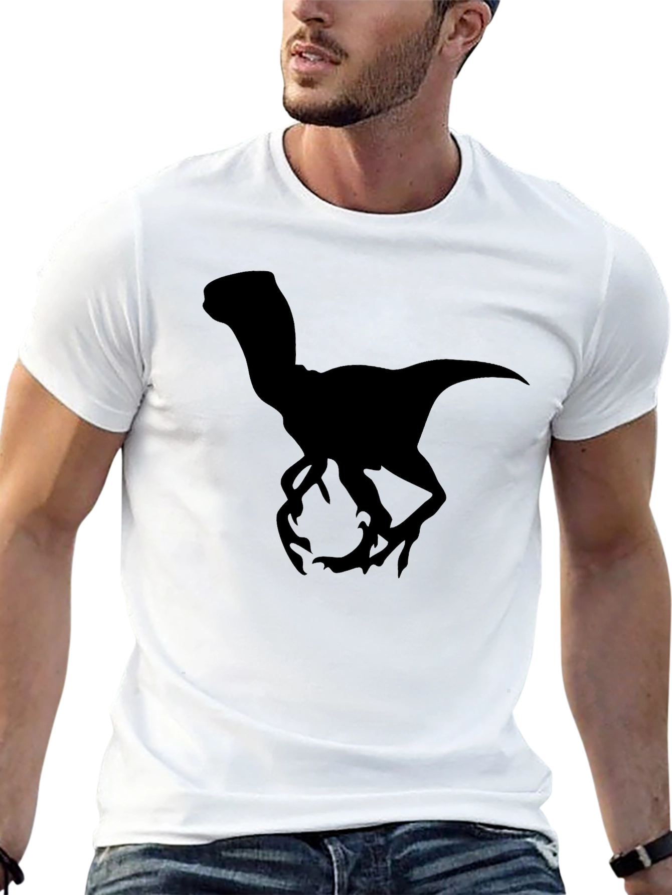 Dinosaur Silhouette T-Shirt - Black