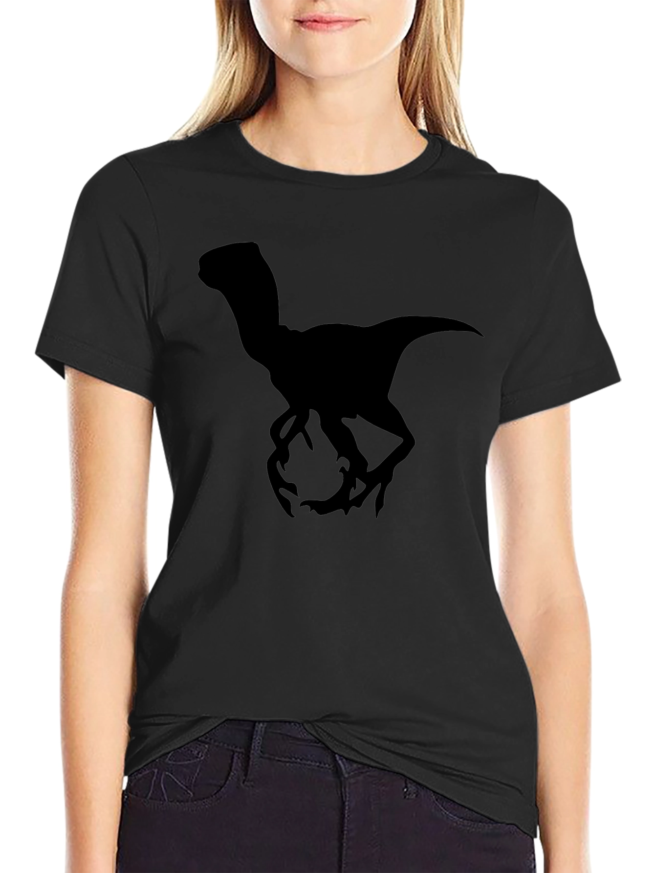 Dinosaur Silhouette T-Shirt - Black