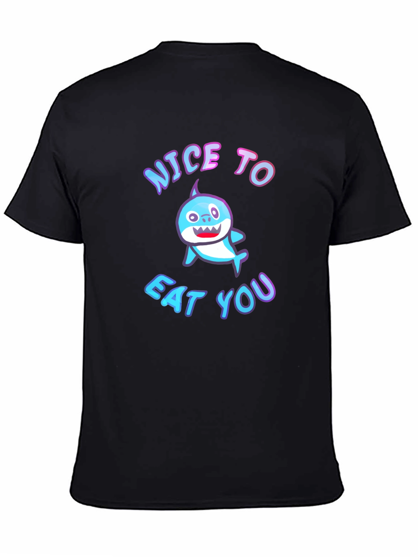 Nice to Eat You Baby Shark Black T-Shirt