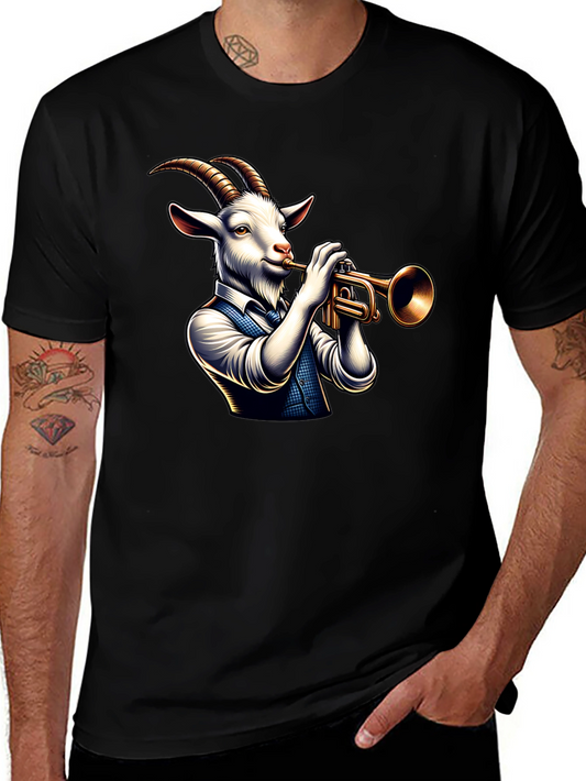 Goat Trumpet Player Graphic Tee