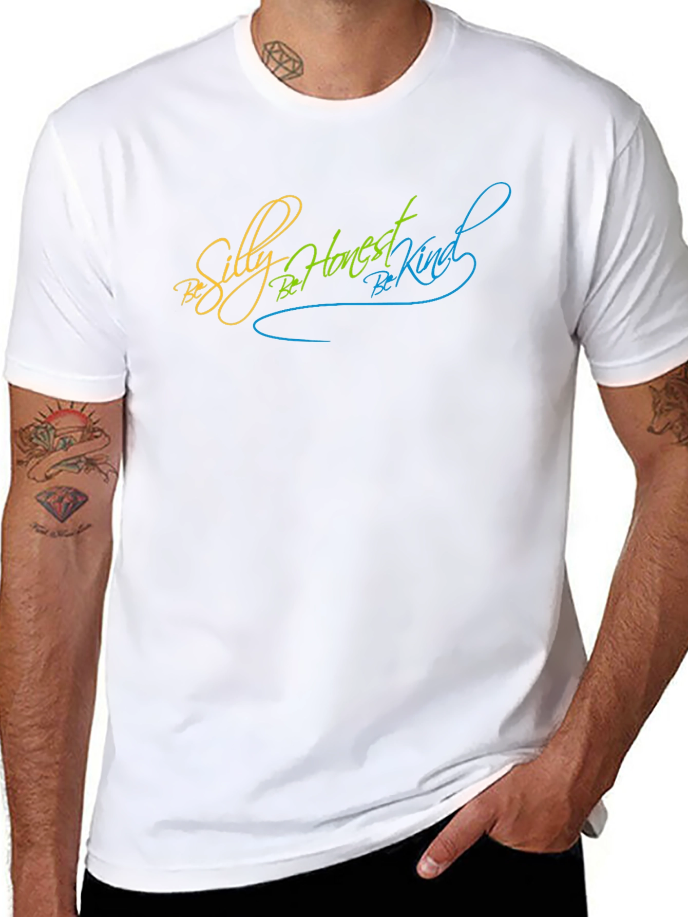 Be Silly Be Honest Be Kind Black Tee