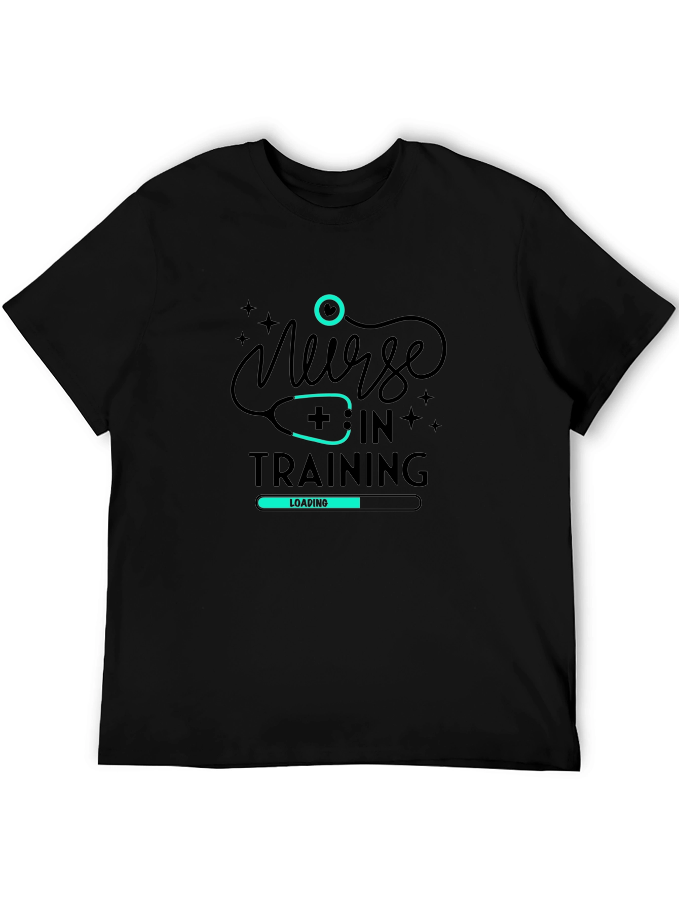 Nurse In Training Black Graphic Tee