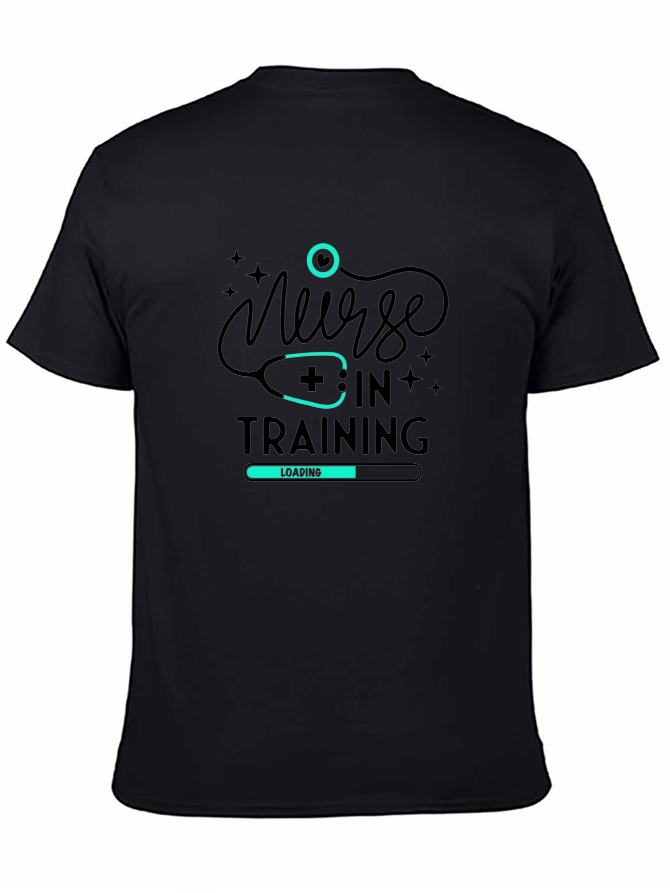 Nurse In Training Black Graphic Tee