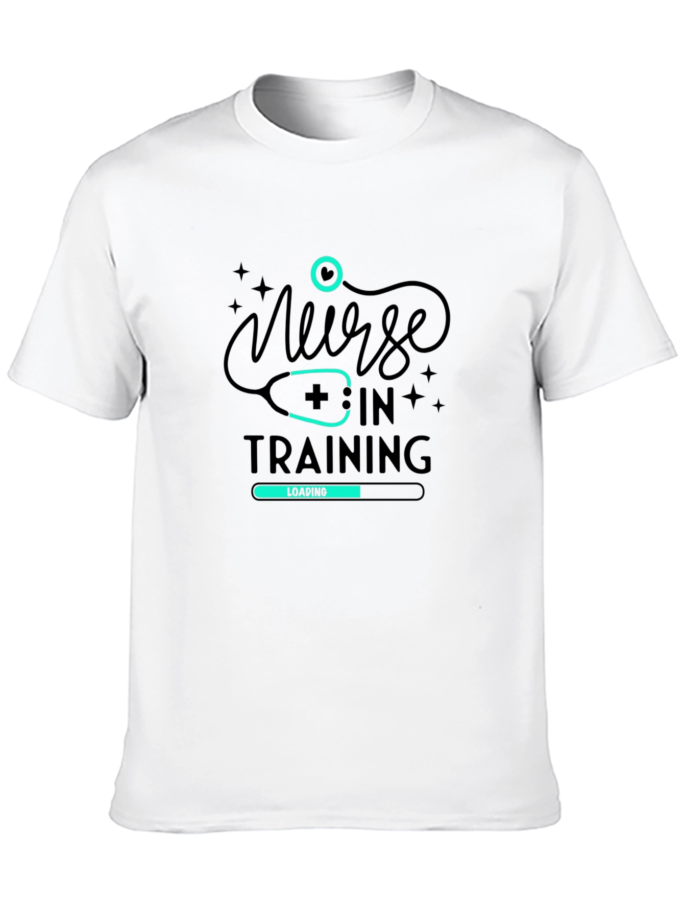 Nurse In Training Black Graphic Tee
