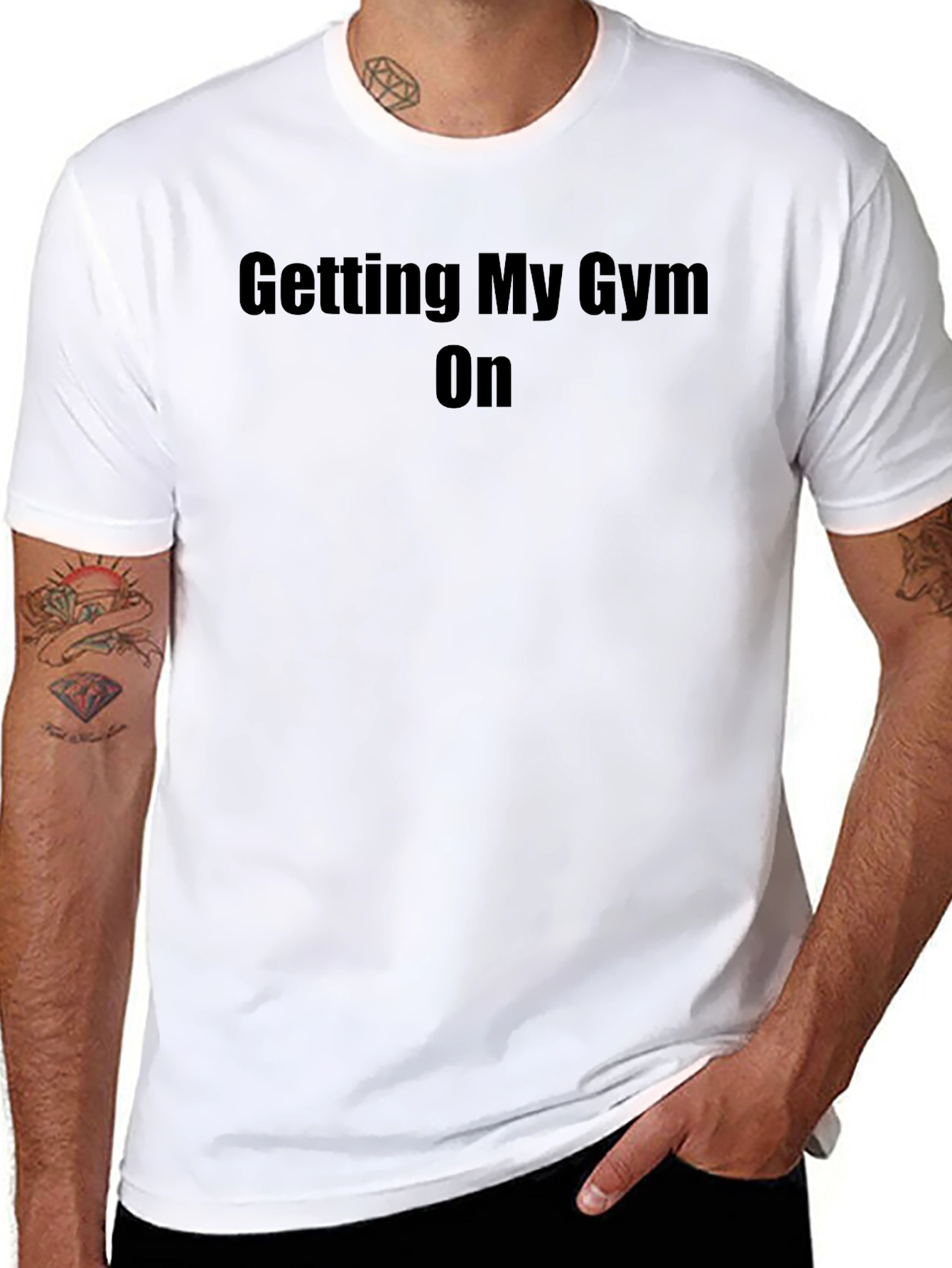 Mens Getting My Gym On Black T-Shirt