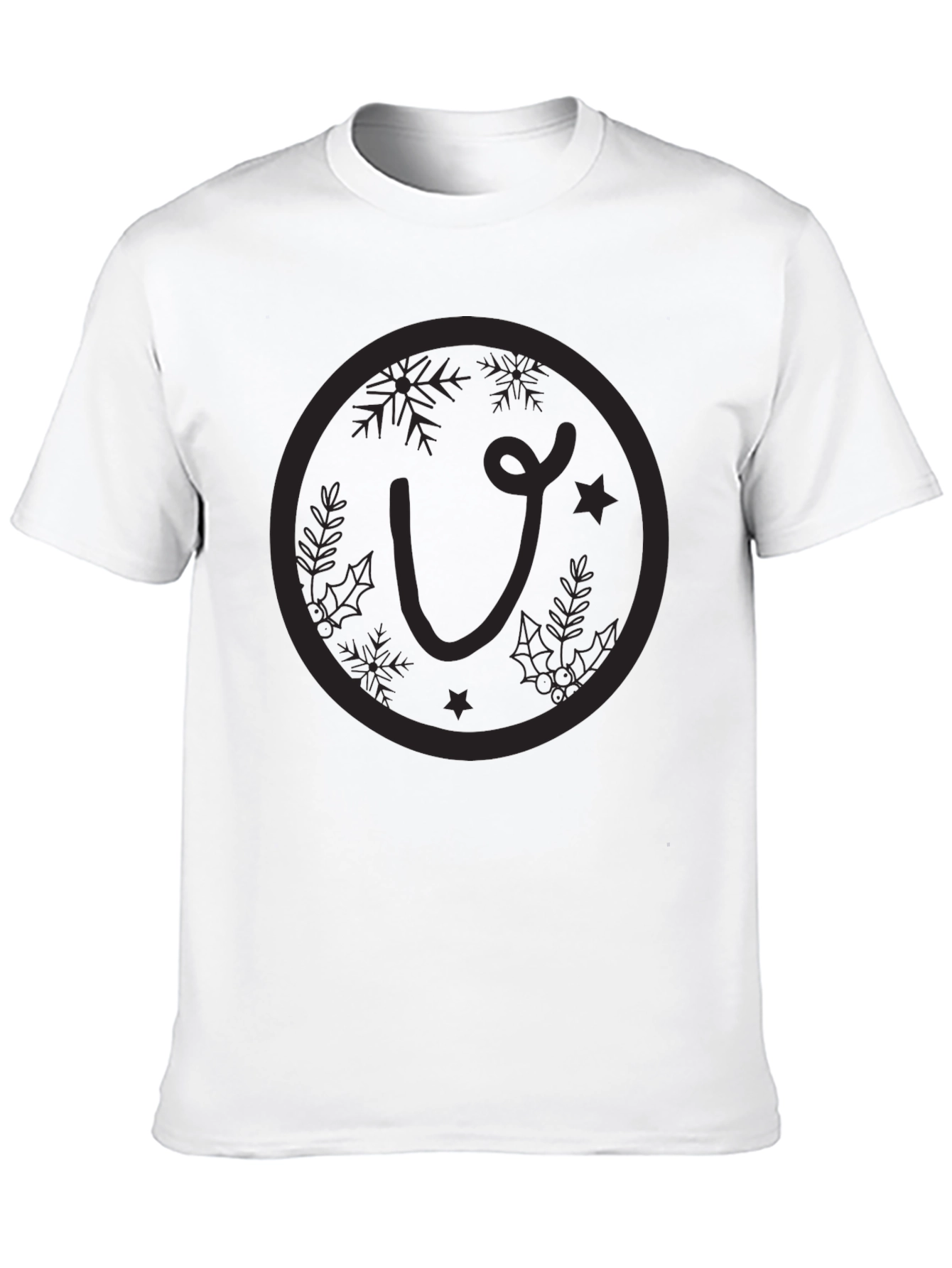 Festive Initial Tee - Holiday Style