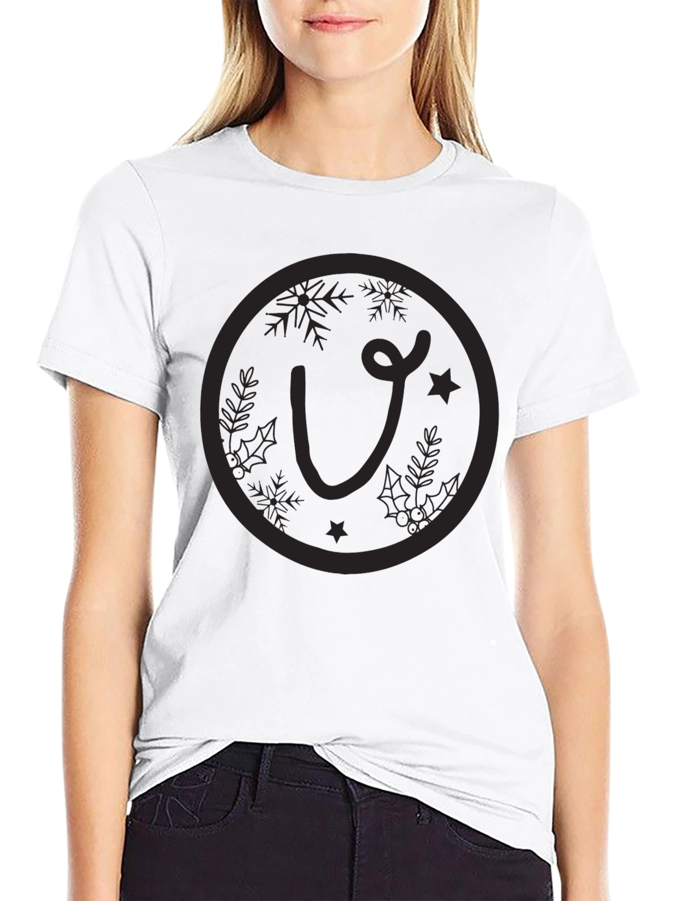Festive Initial Tee - Holiday Style