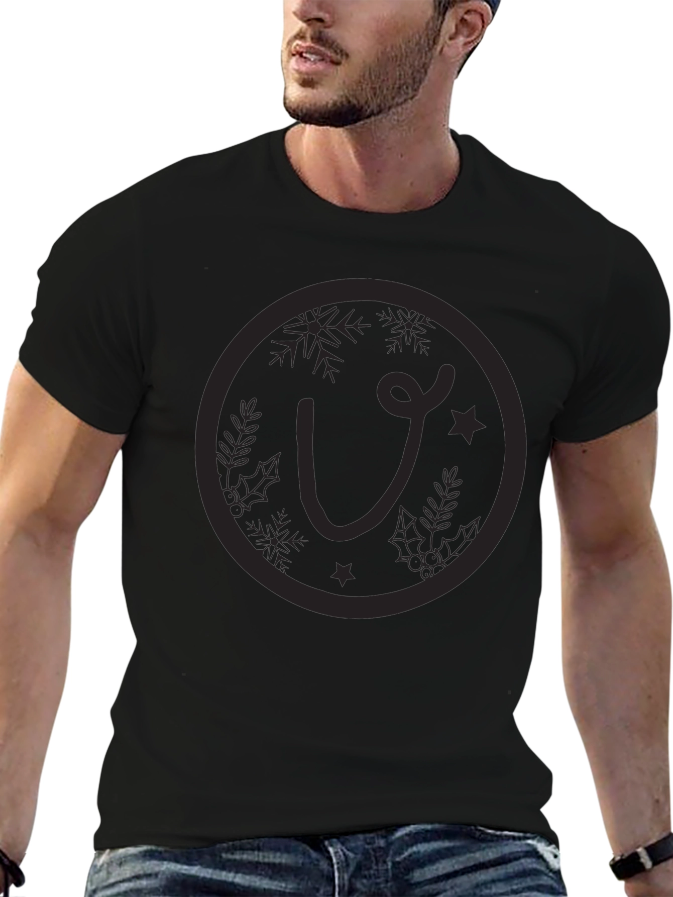 Festive Initial Tee - Holiday Style