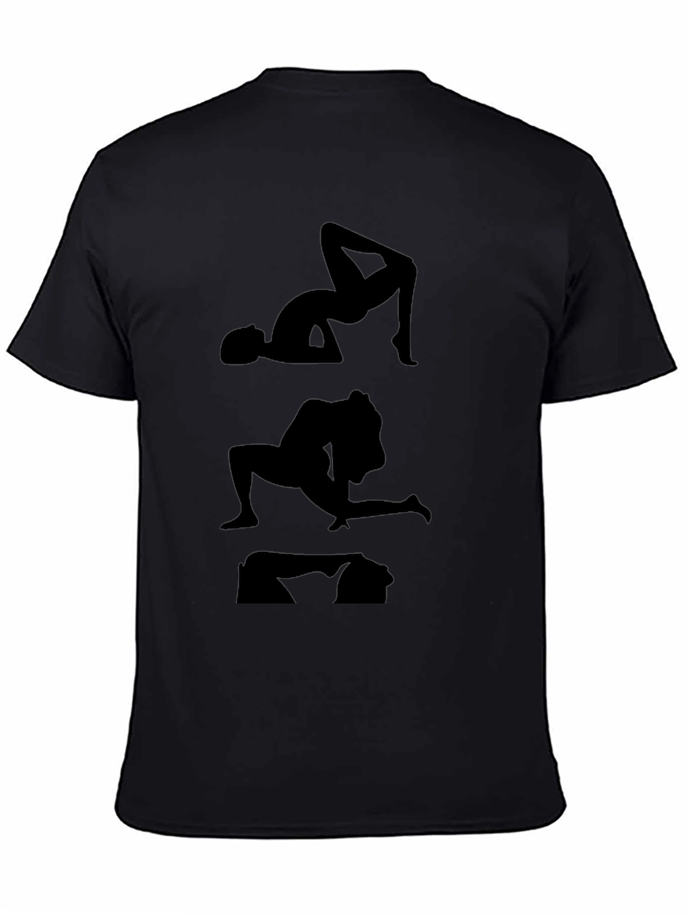 Silhouette Yoga Pose Graphic Tee - Black
