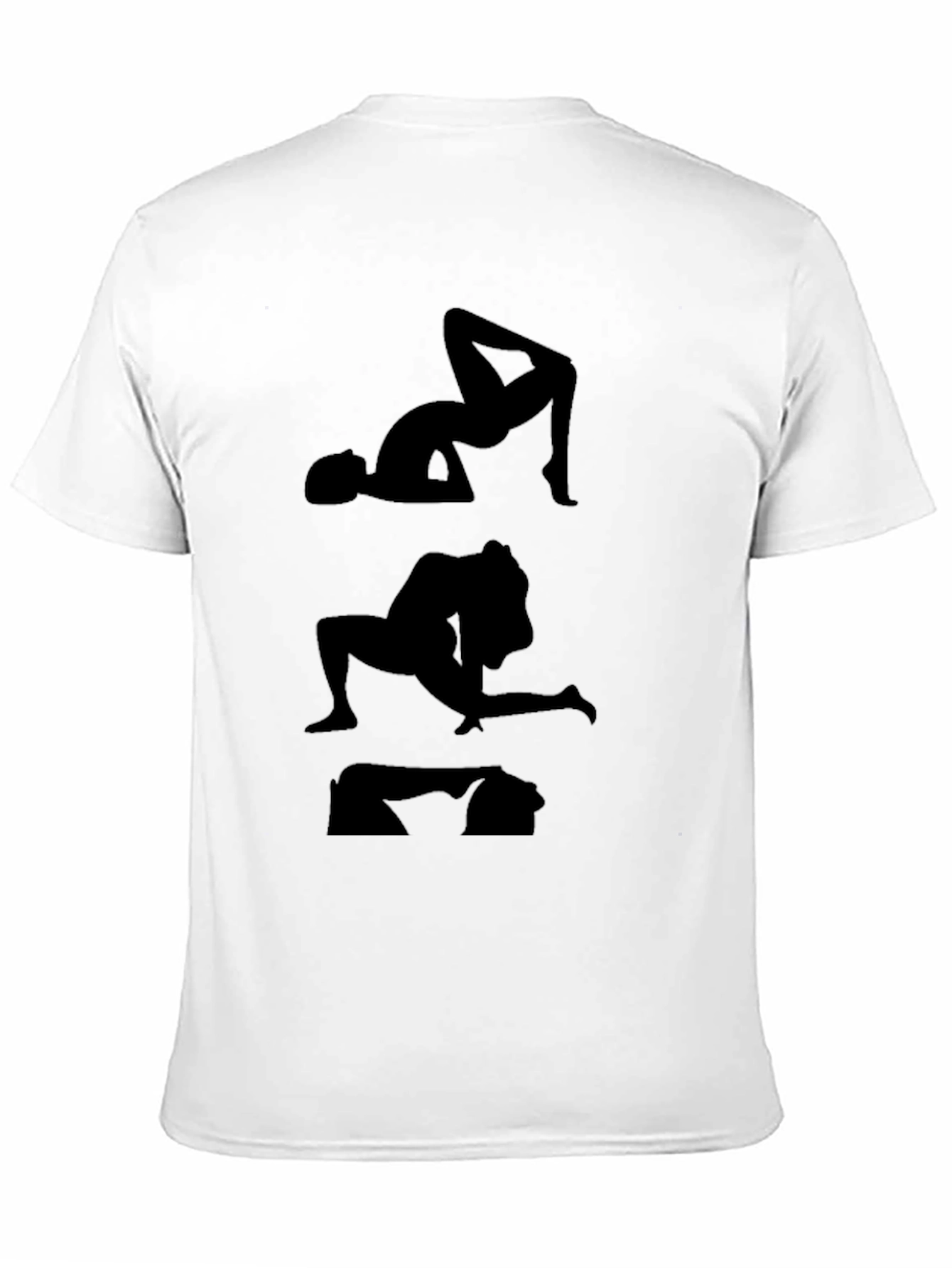 Silhouette Yoga Pose Graphic Tee - Black