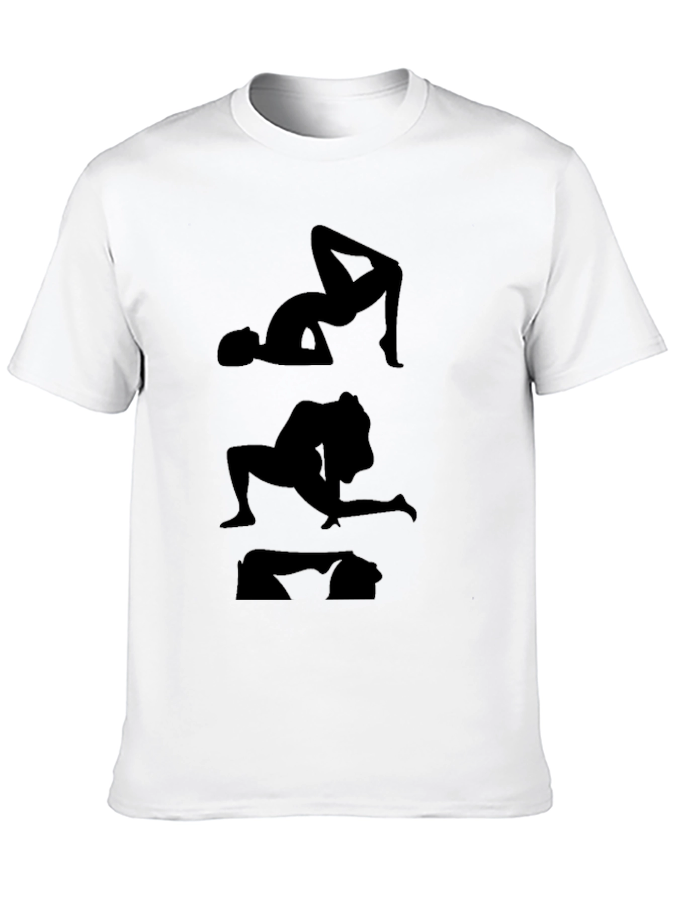 Silhouette Yoga Pose Graphic Tee - Black