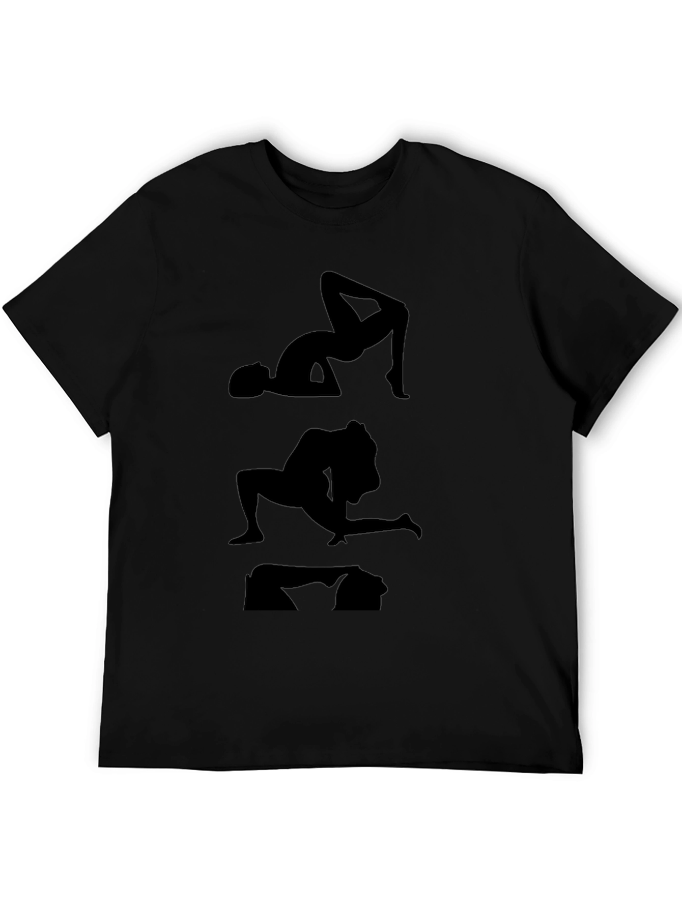 Silhouette Yoga Pose Graphic Tee - Black