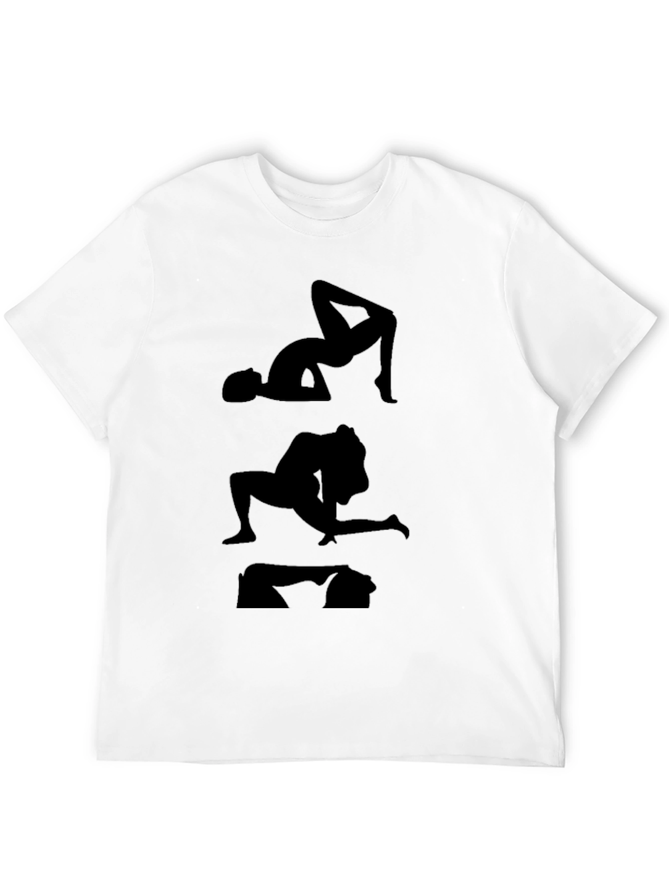 Silhouette Yoga Pose Graphic Tee - Black