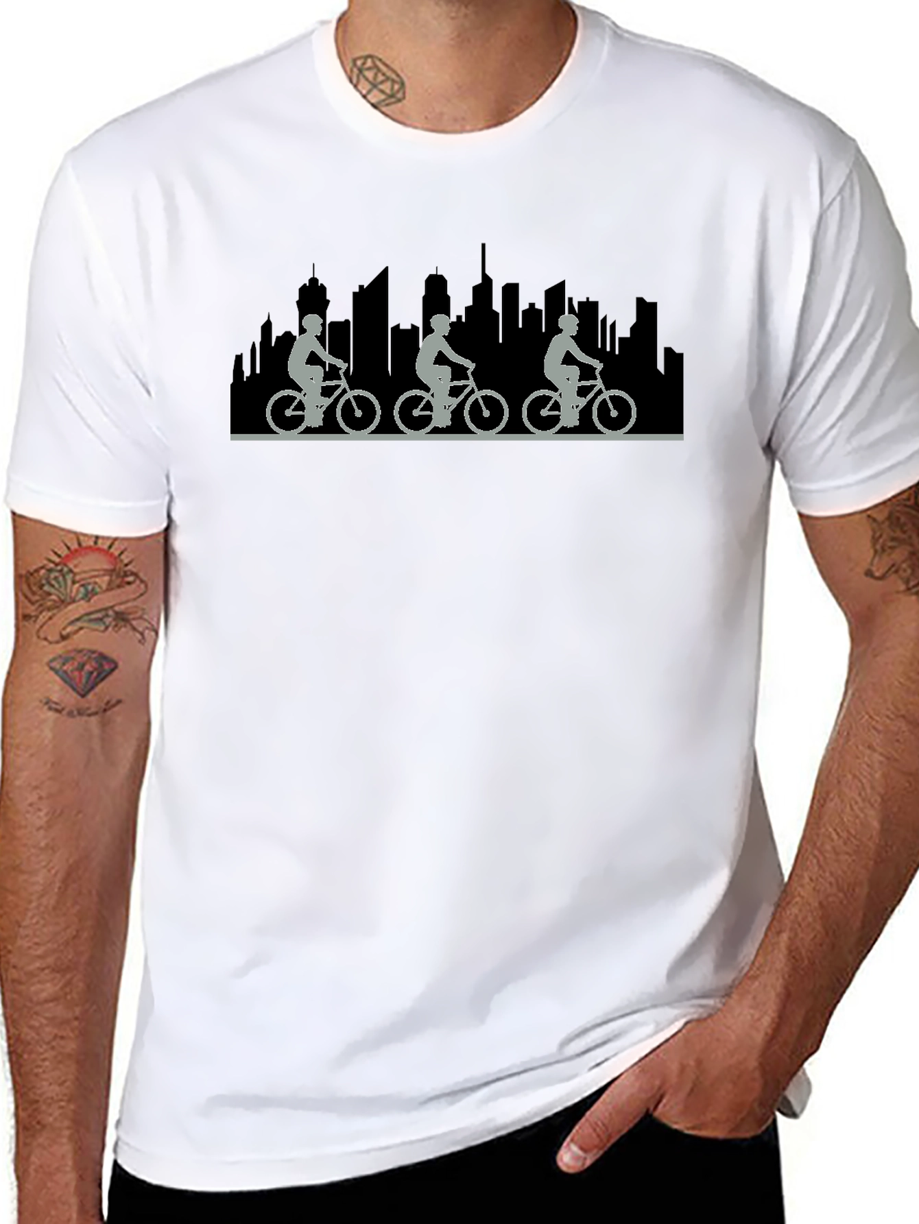 City Biker T-Shirt - Urban Cycling Style