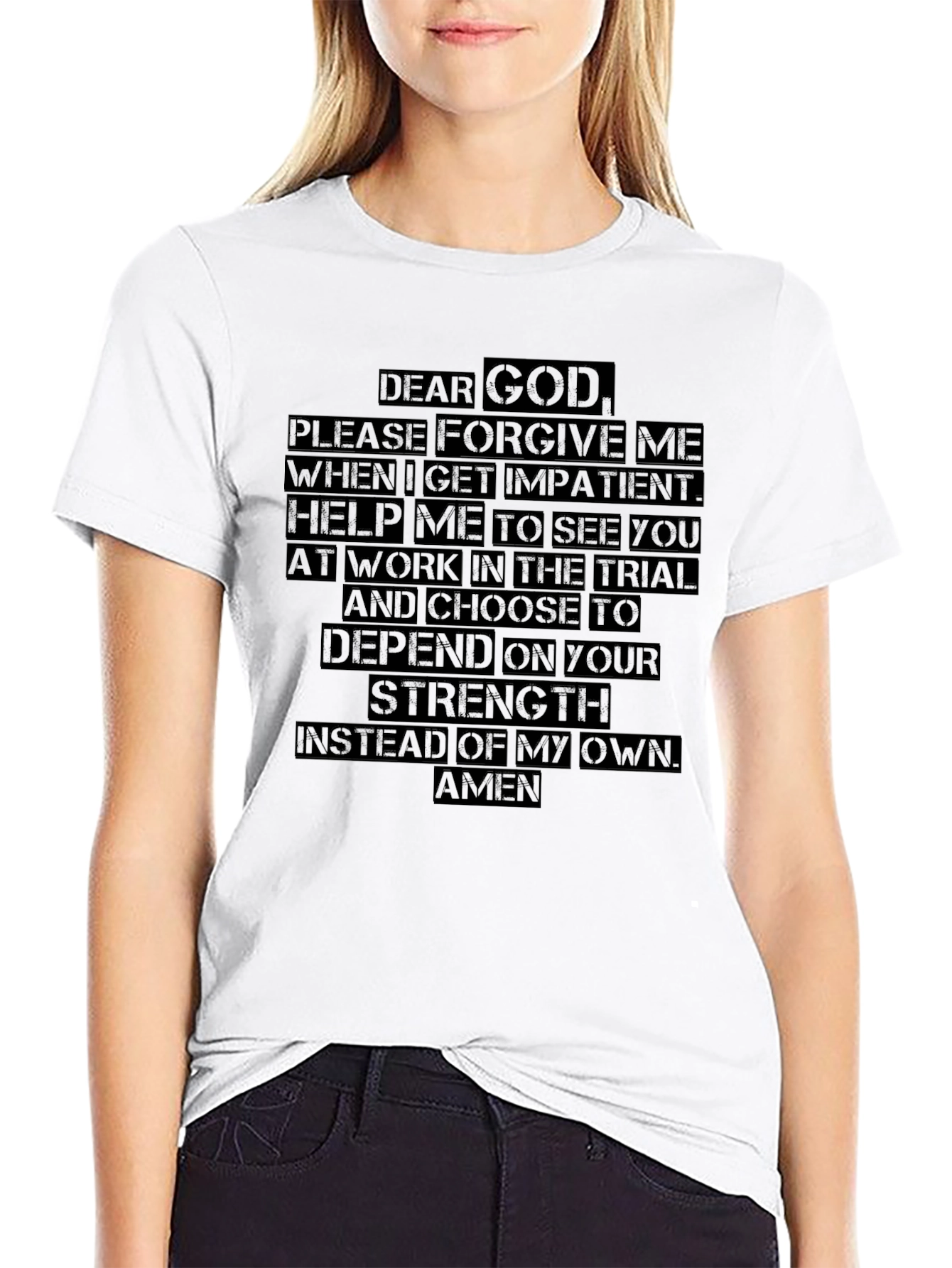 Faith-Inspired Prayer T-Shirt - Dear God Graphic Tee