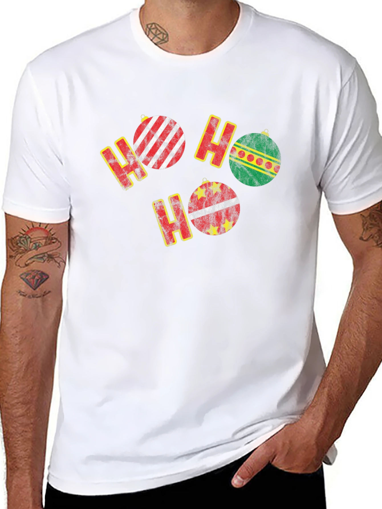 Festive Ho Ho Ho Christmas Ornament T-Shirt
