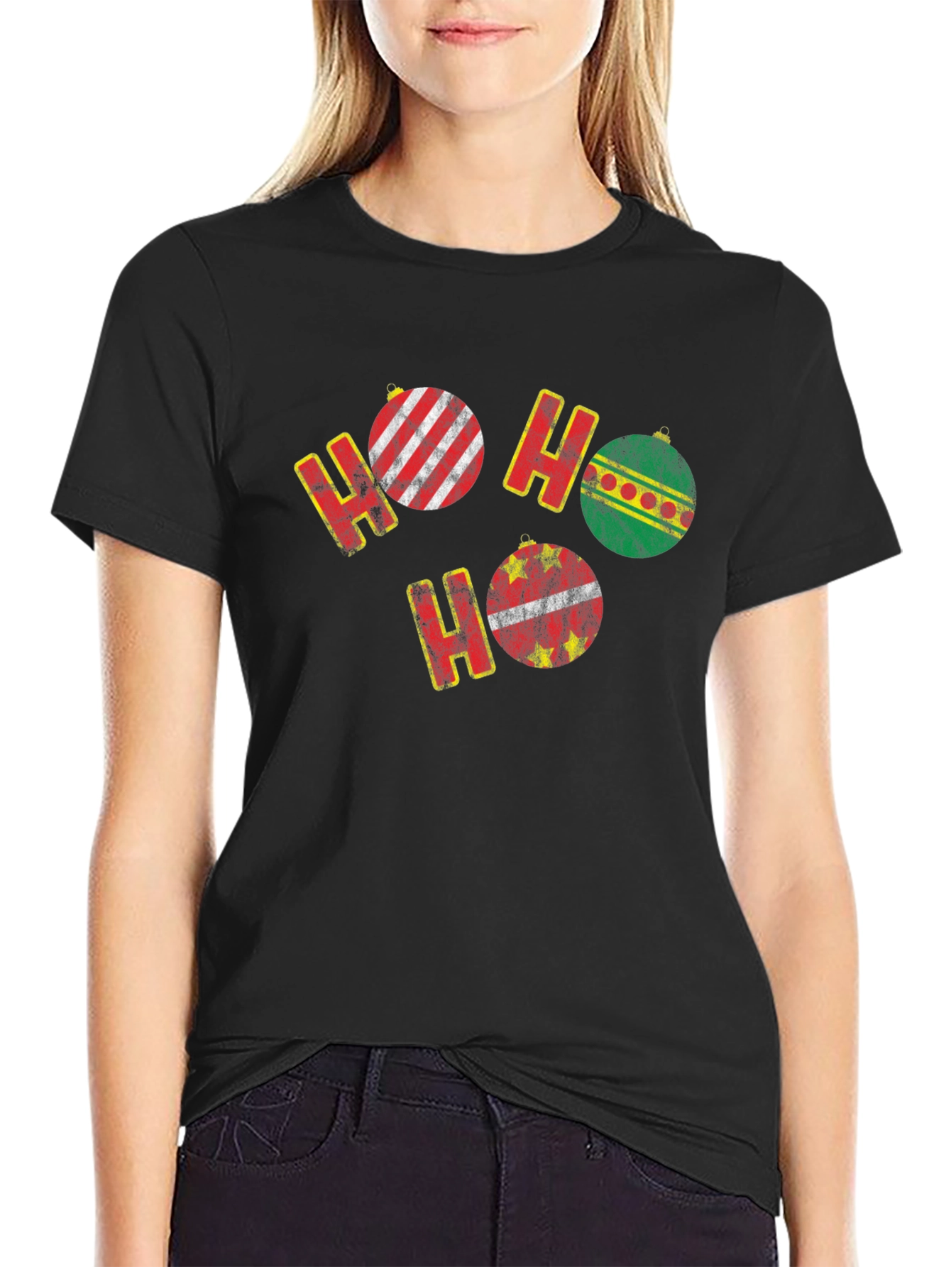 Festive Ho Ho Ho Christmas Ornament T-Shirt