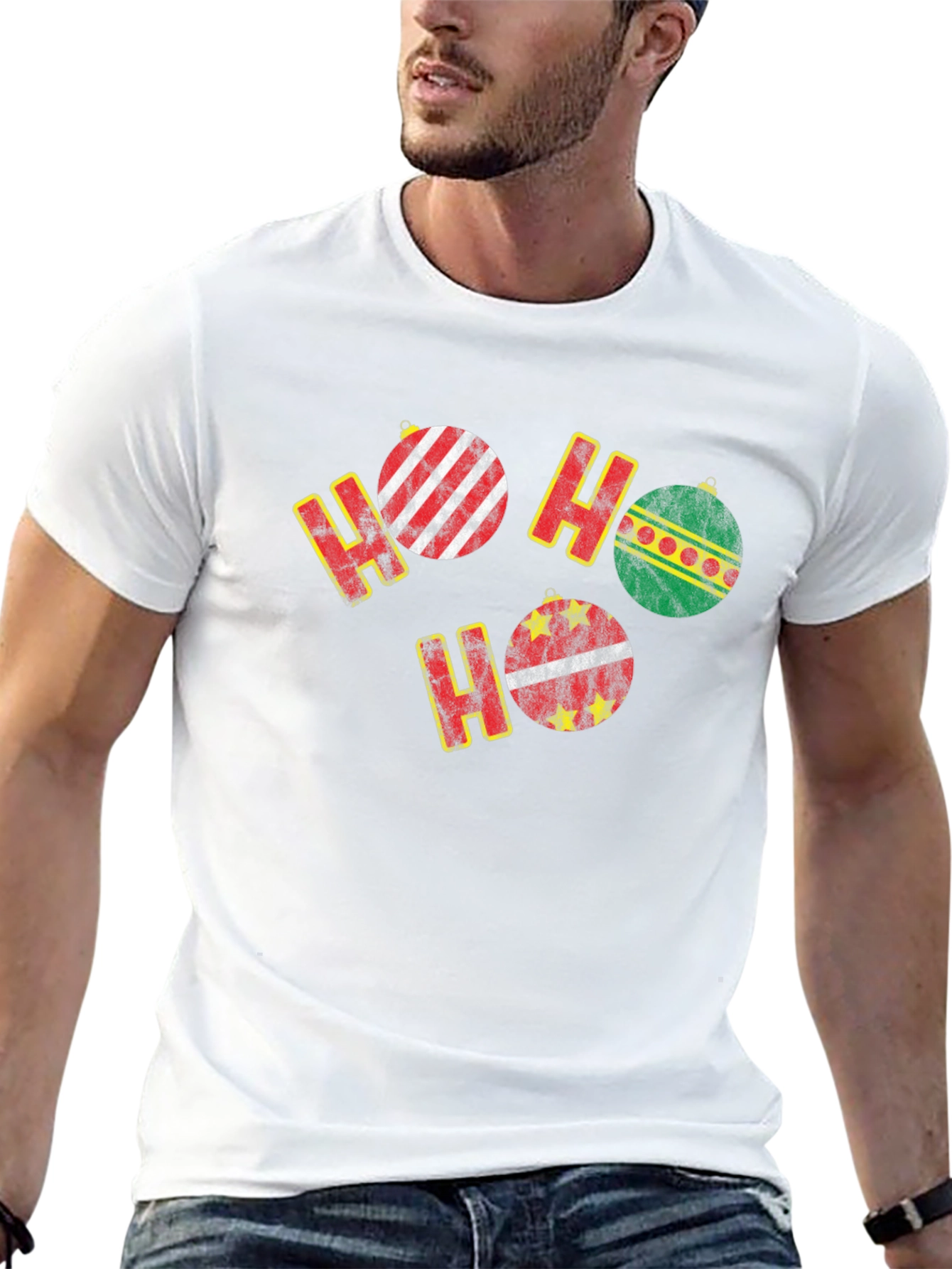 Festive Ho Ho Ho Christmas Ornament T-Shirt