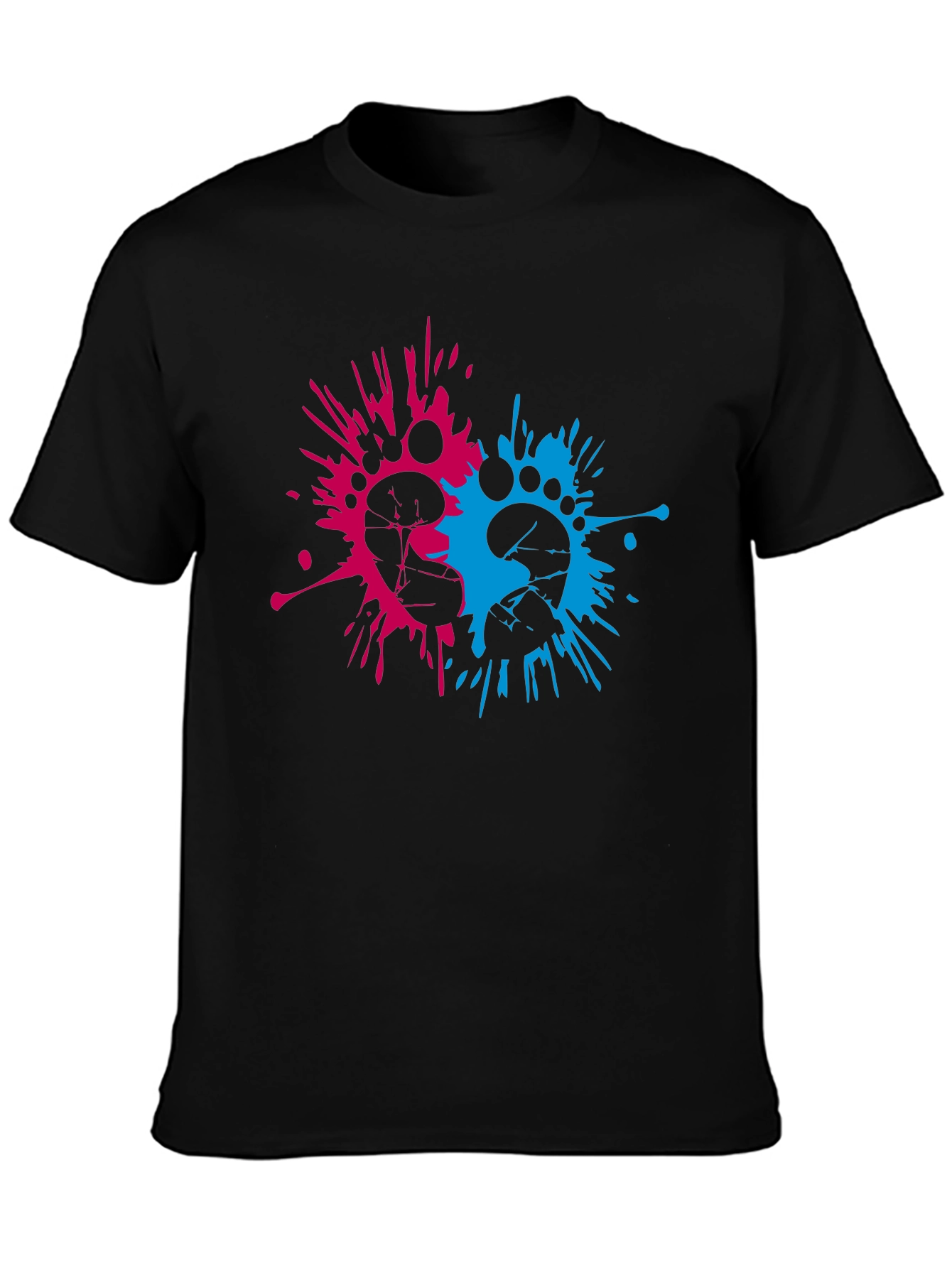 Baby Gender Reveal Footprint Splatter T-Shirt