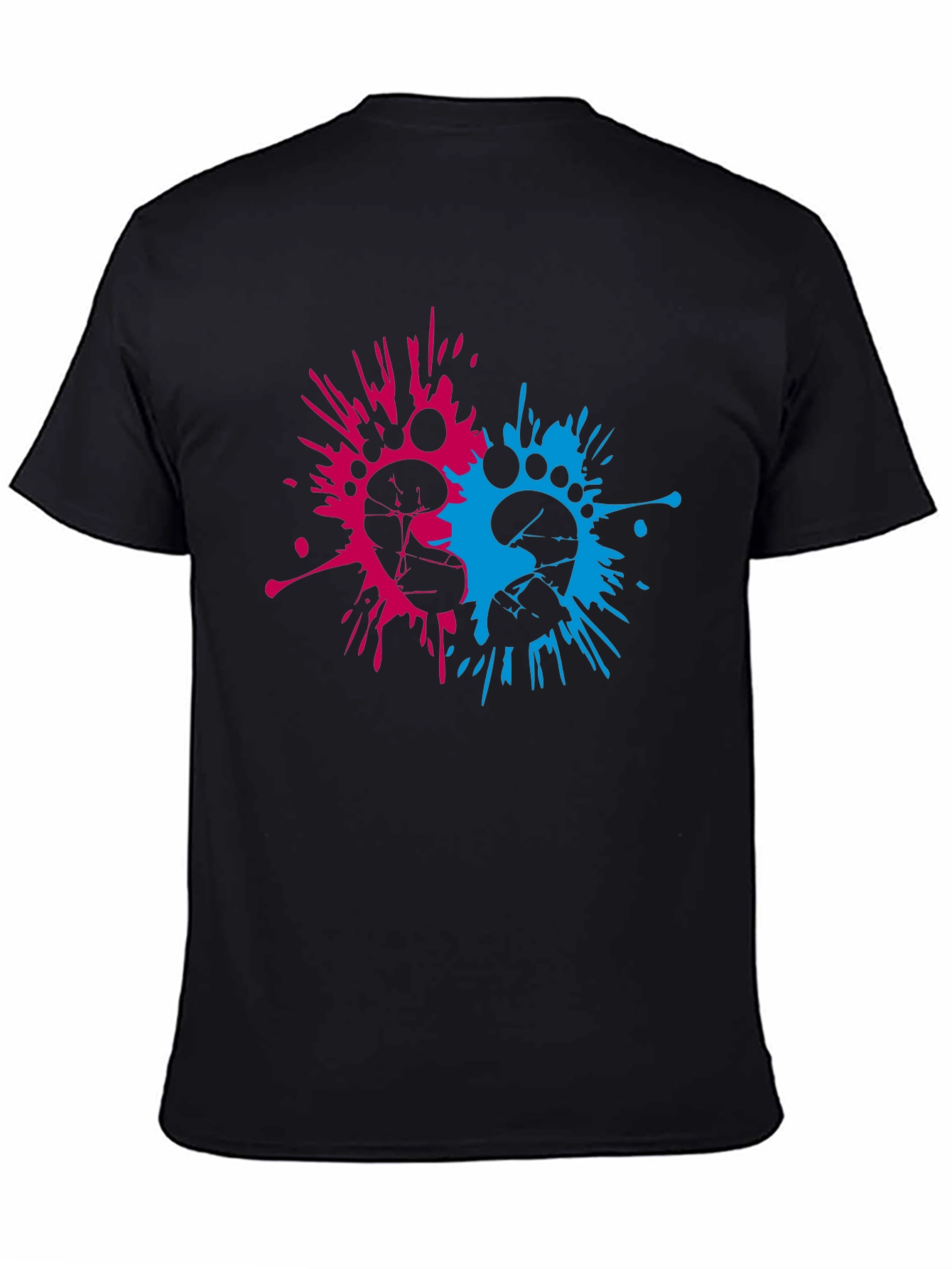 Baby Gender Reveal Footprint Splatter T-Shirt