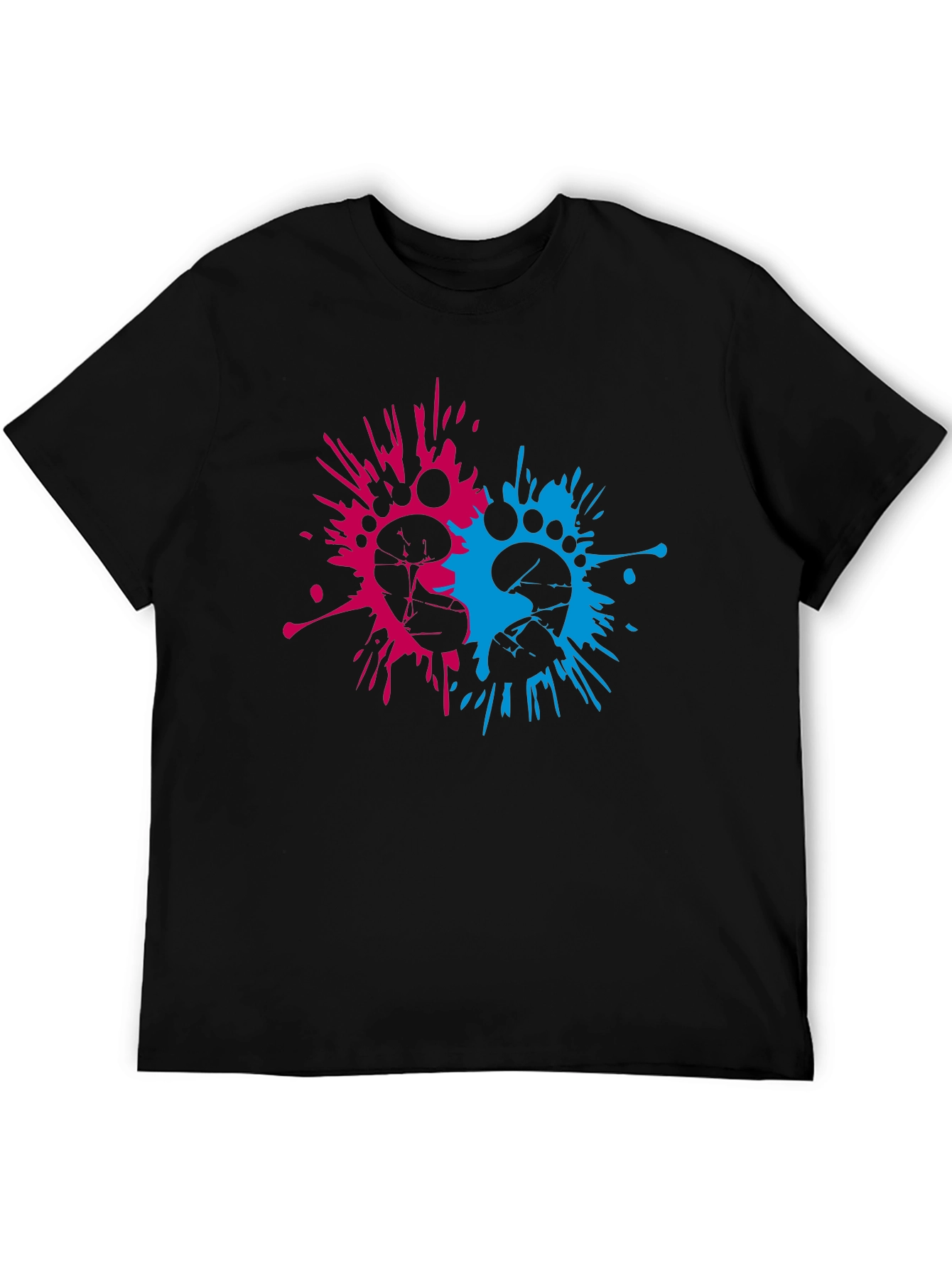 Baby Gender Reveal Footprint Splatter T-Shirt