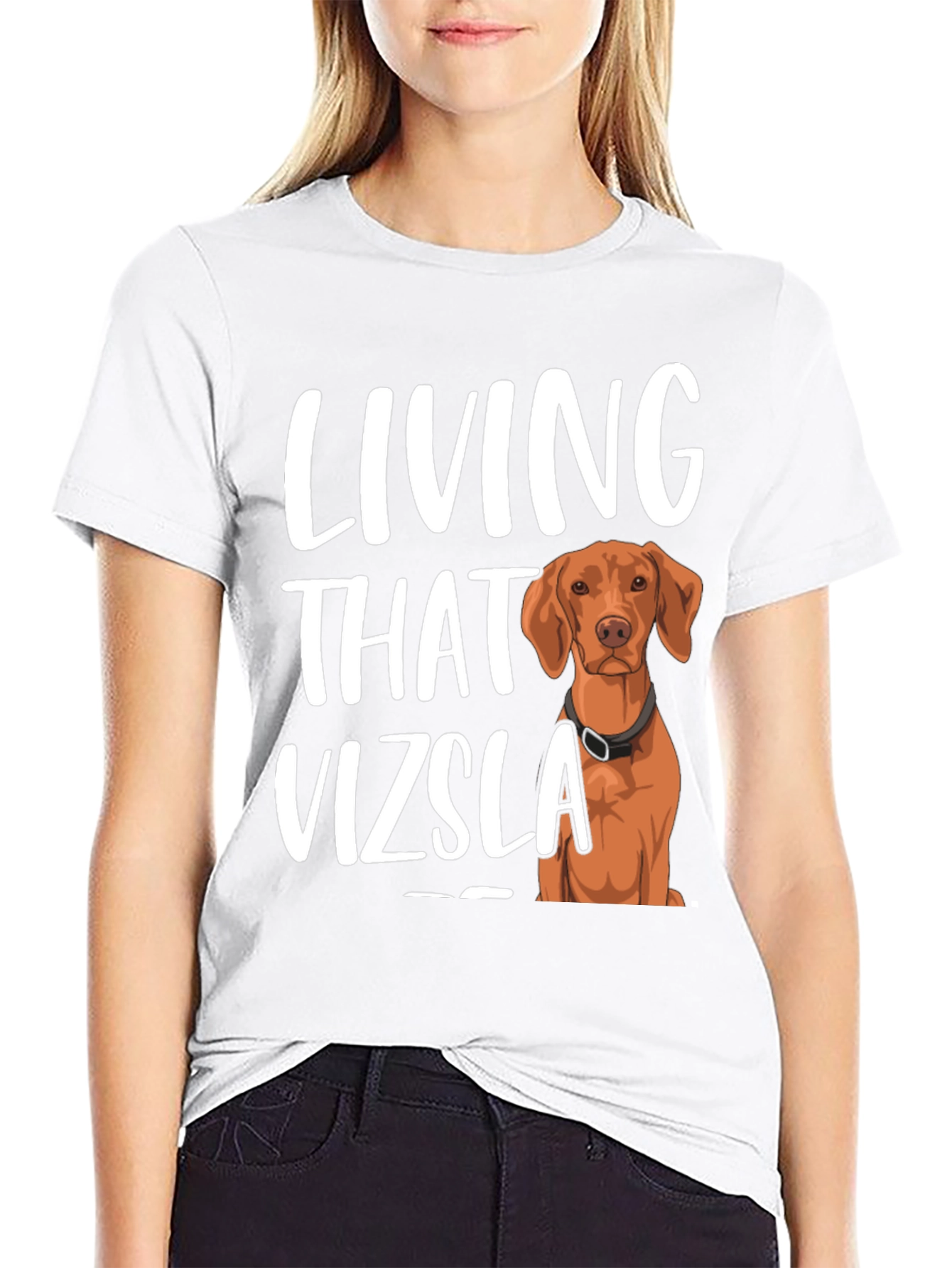 Living That Vizsla Life T-Shirt - Unisex Cotton Tee