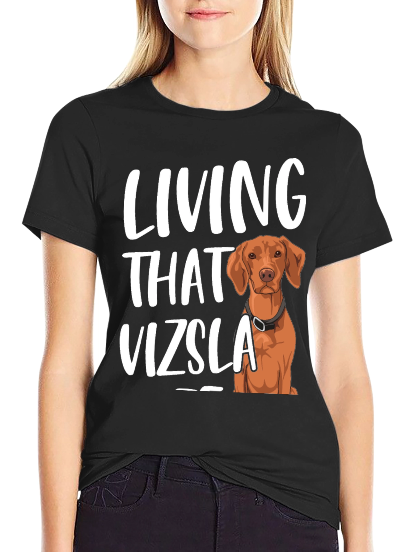 Living That Vizsla Life T-Shirt - Unisex Cotton Tee