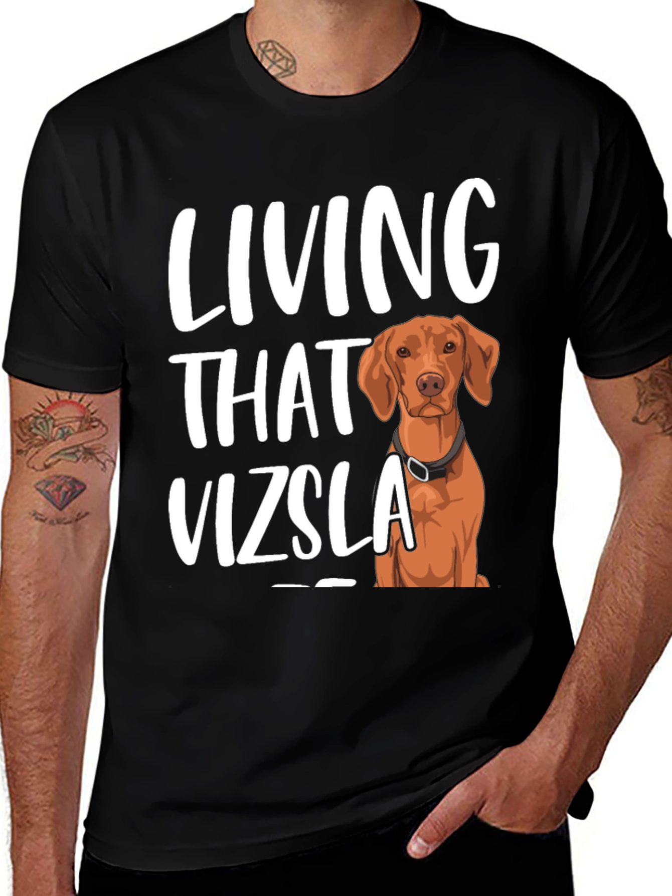 Living That Vizsla Life T-Shirt - Unisex Cotton Tee