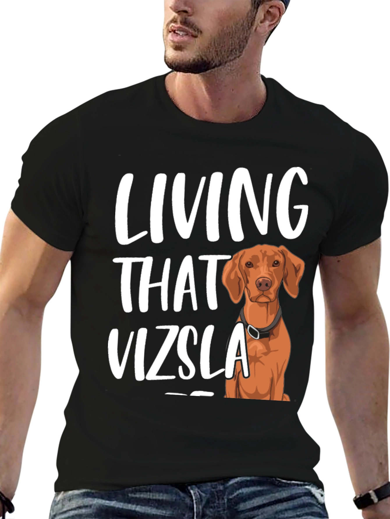 Living That Vizsla Life T-Shirt - Unisex Cotton Tee