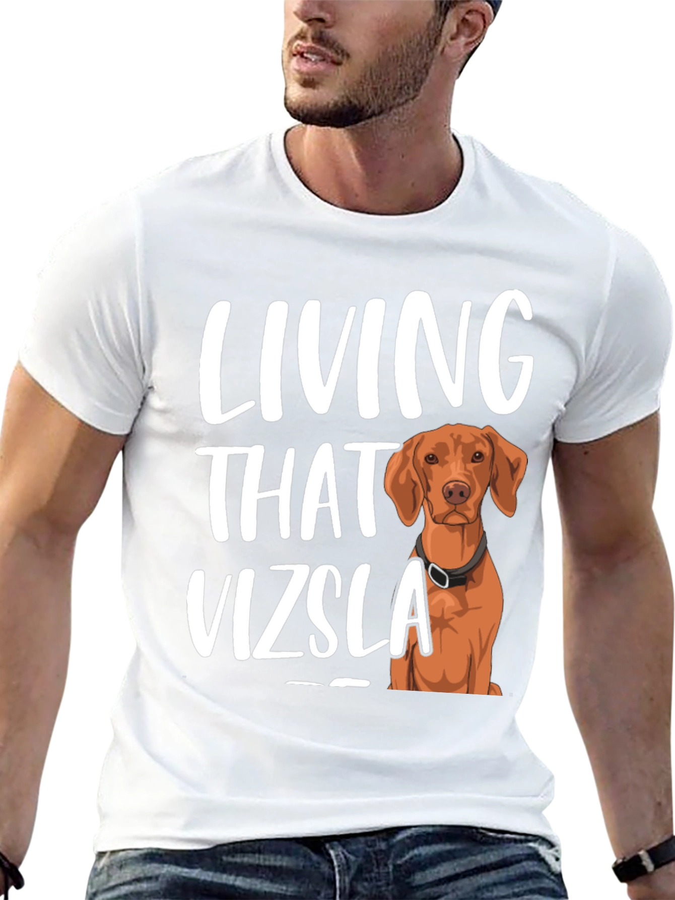 Living That Vizsla Life T-Shirt - Unisex Cotton Tee