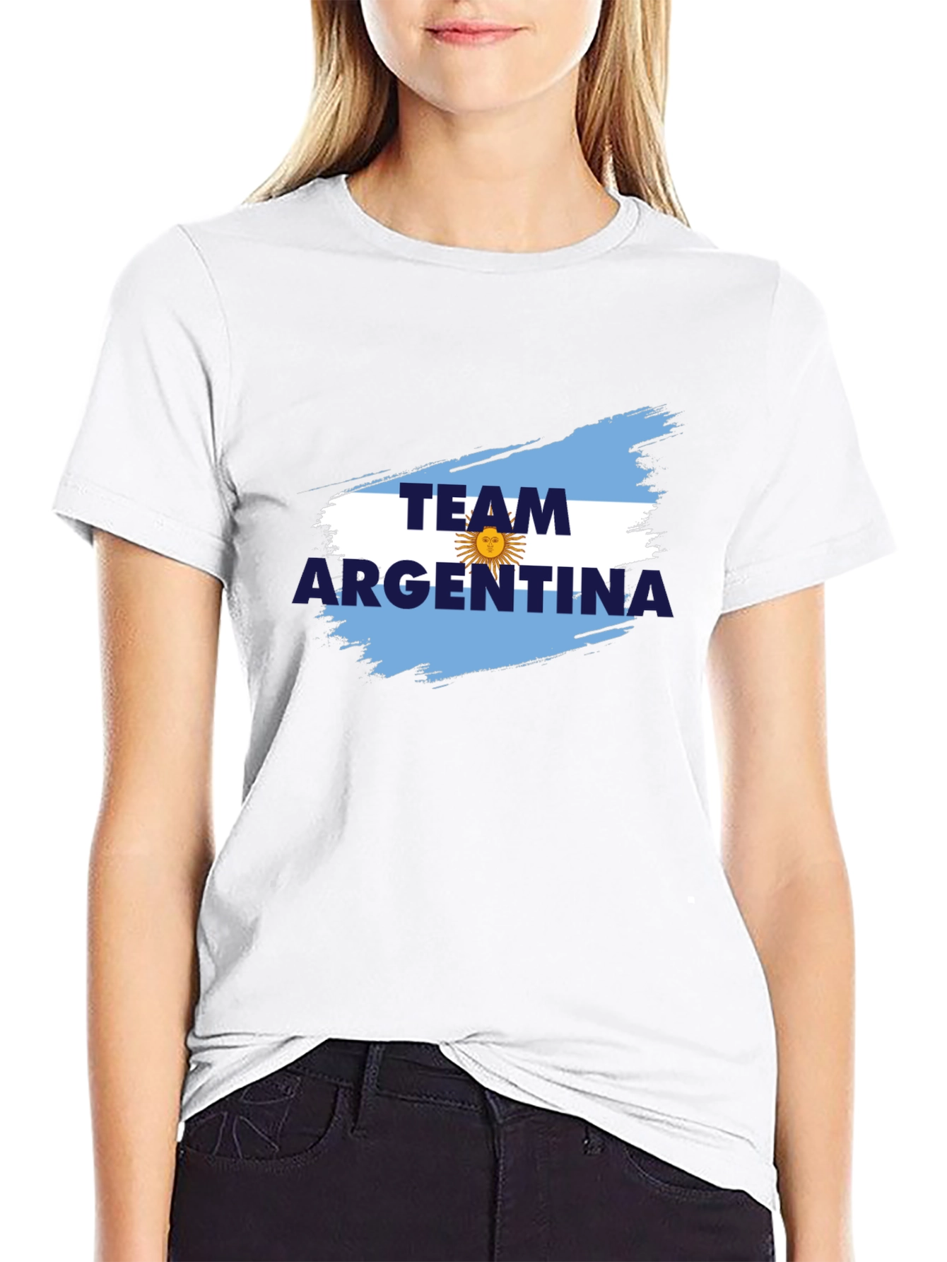 Argentina Team Graphic Black T-Shirt