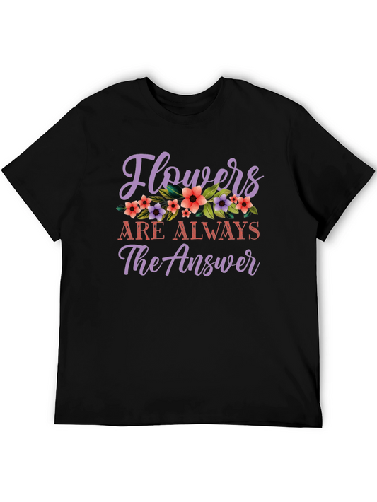 Floral Answer T-Shirt - Stylish Casual Tee
