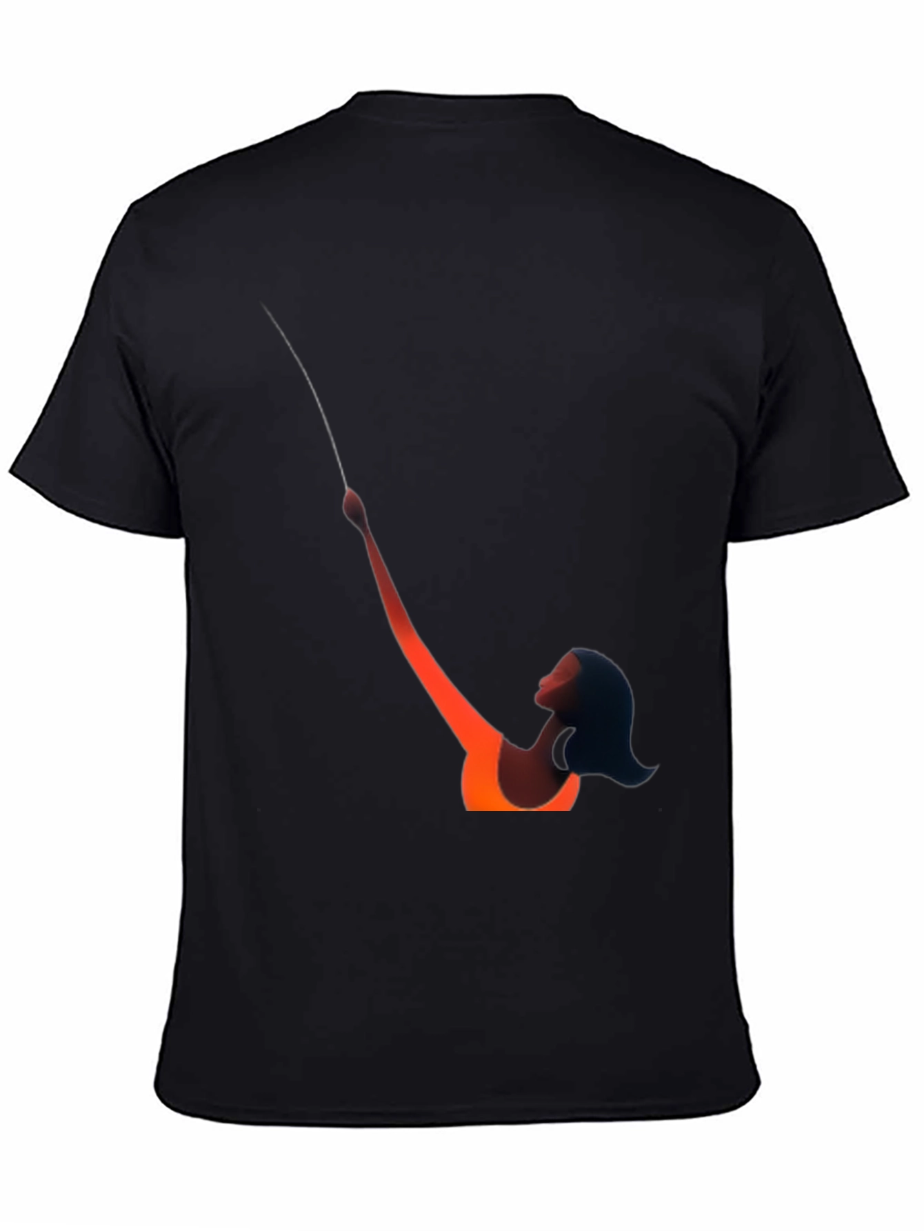 Abstract Silhouette Graphic Tee - Black